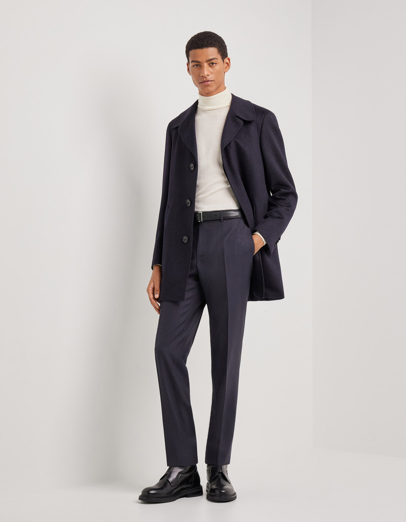Canali BLUE HIGH-WAISTED IMPECCABILE WOOL PANTS outlook