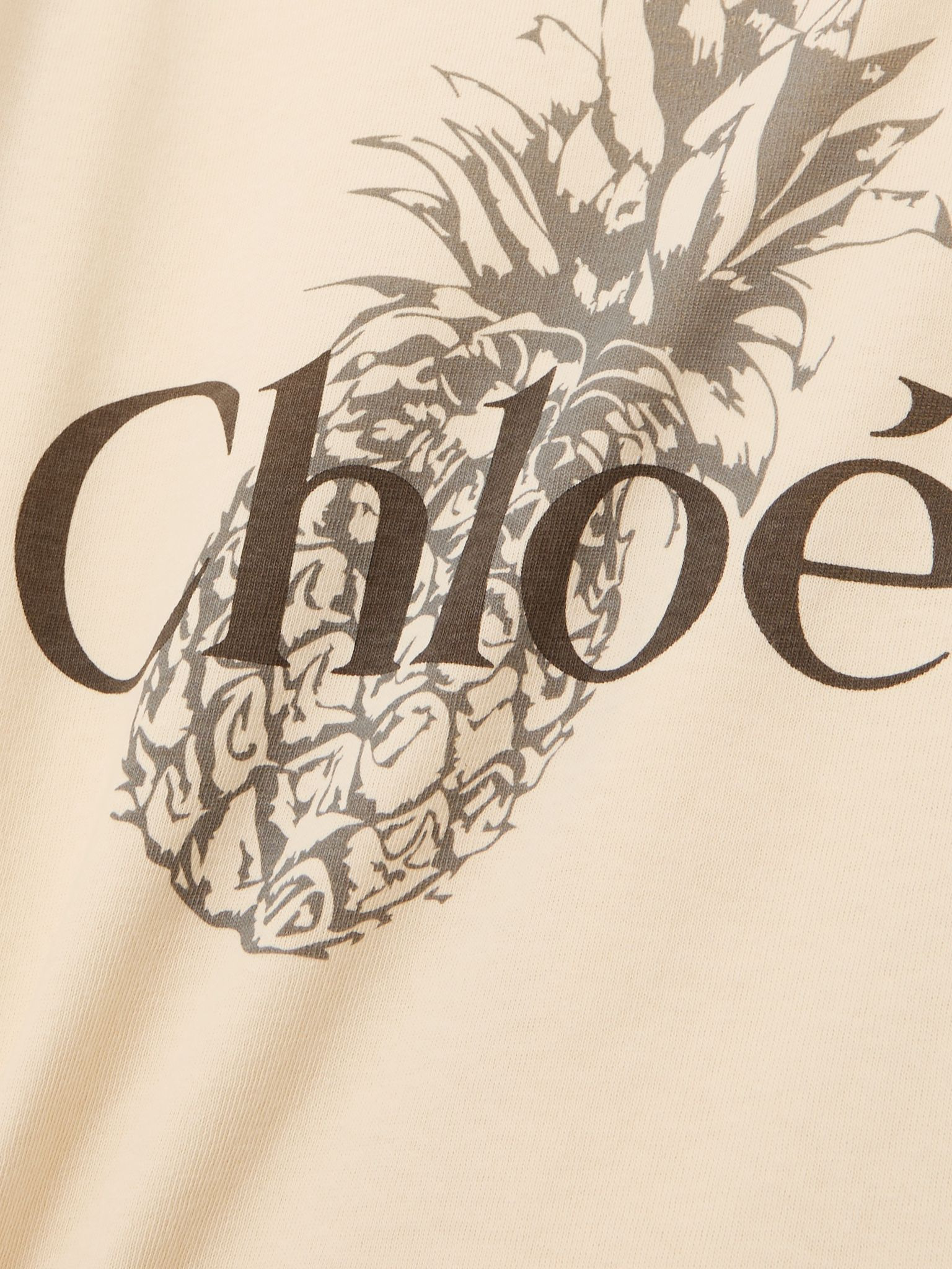 Printed cotton-jersey T-shirt Cream - 5