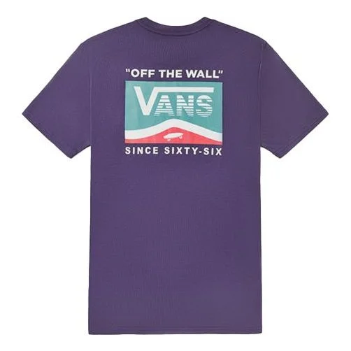 (WMNS) Vans Back Large Logo Printing Short Sleeve Purple VN0A4MNDY0X - 1