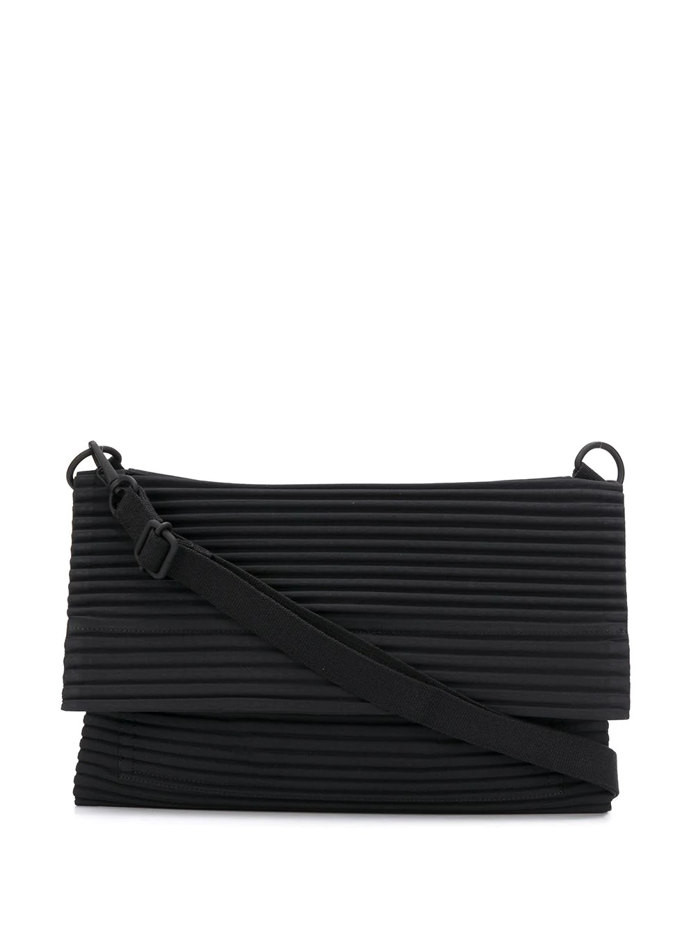 ribbed foldover shoulder bag - 1