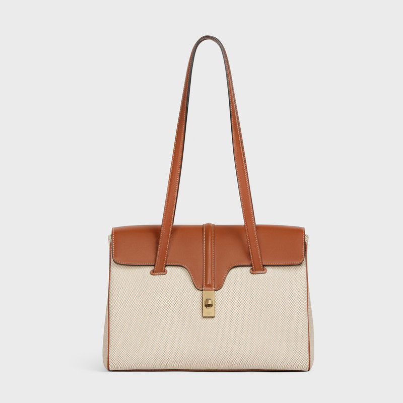 Medium Soft 16 Bag in Textile and Calfskin 6