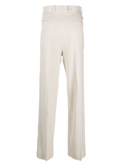 BOTTER straight-leg cotton-linen blend trousers outlook
