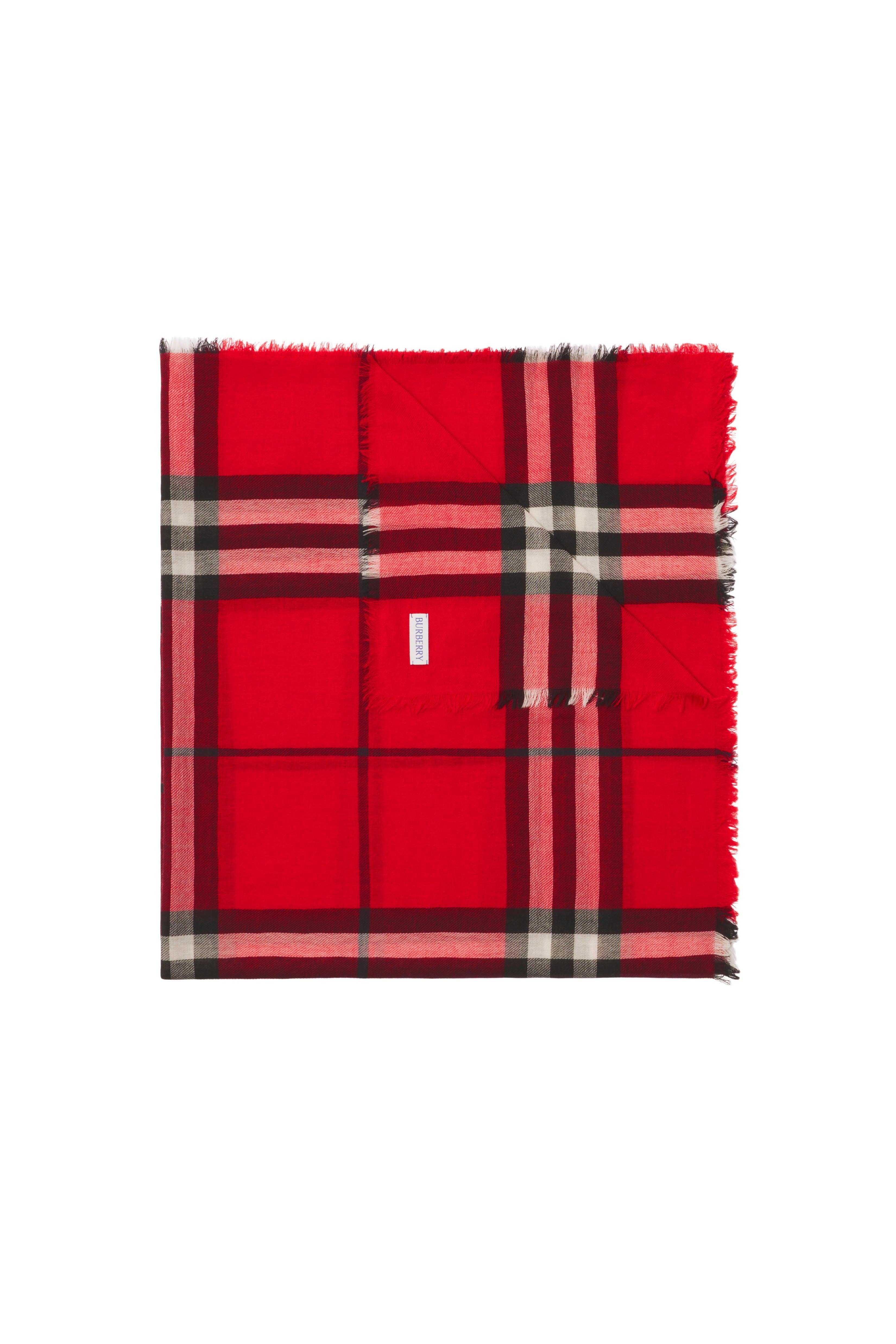 burberry Wide Check Wool Scarf in Scarlet at Nordstrom - 3