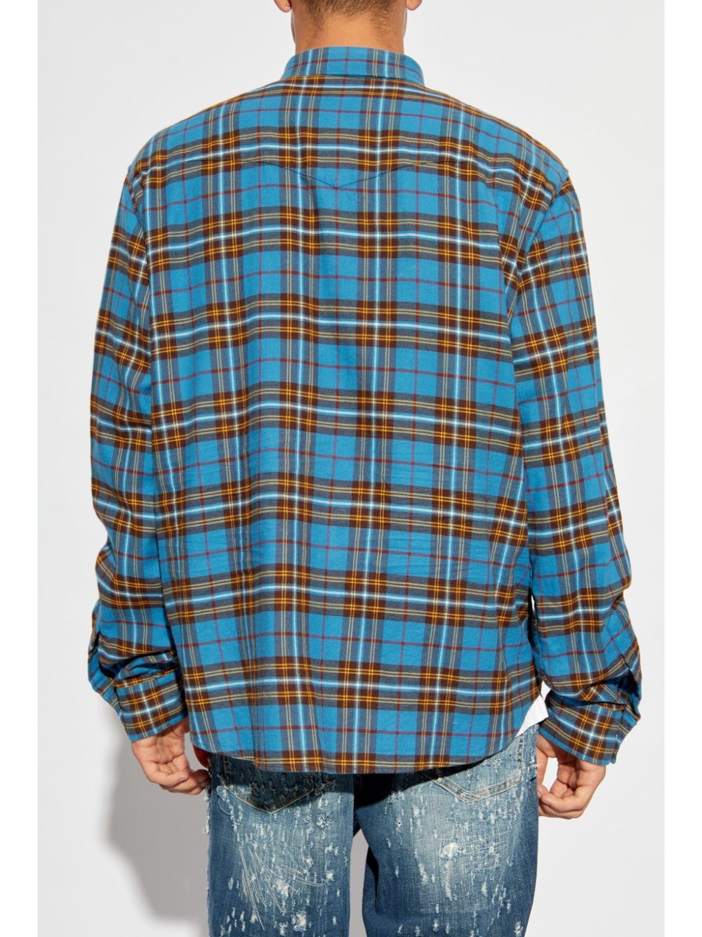 checked cotton shirt - 4