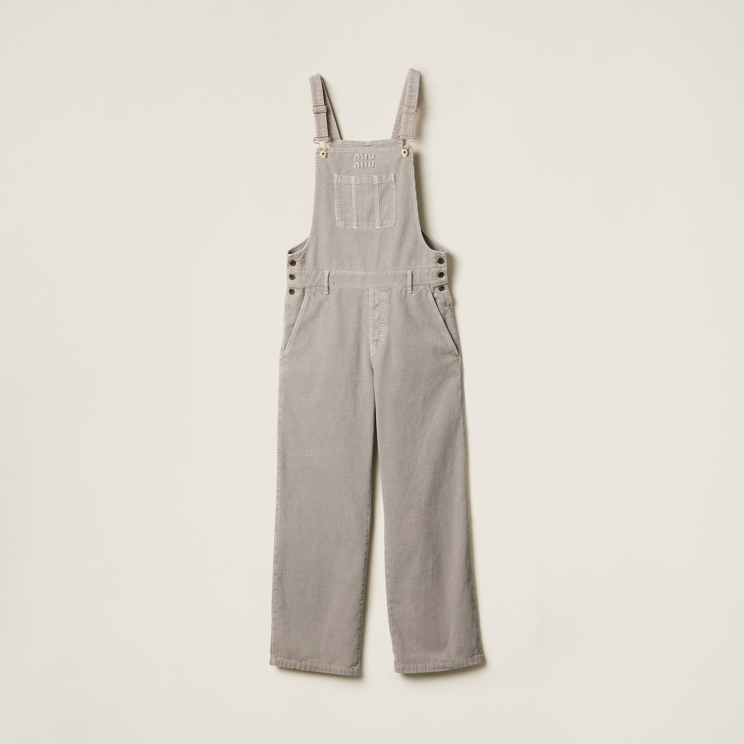 Washed velvet corduroy jumpsuit - 1