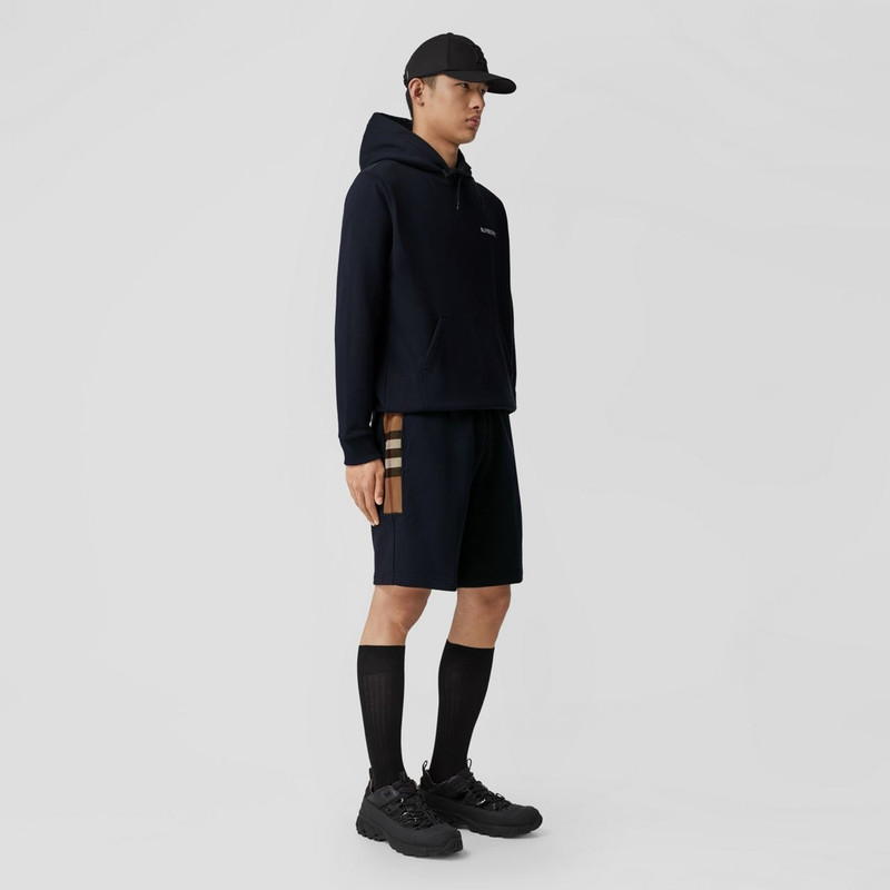 Burberry Check Panel Cotton Shorts outlook