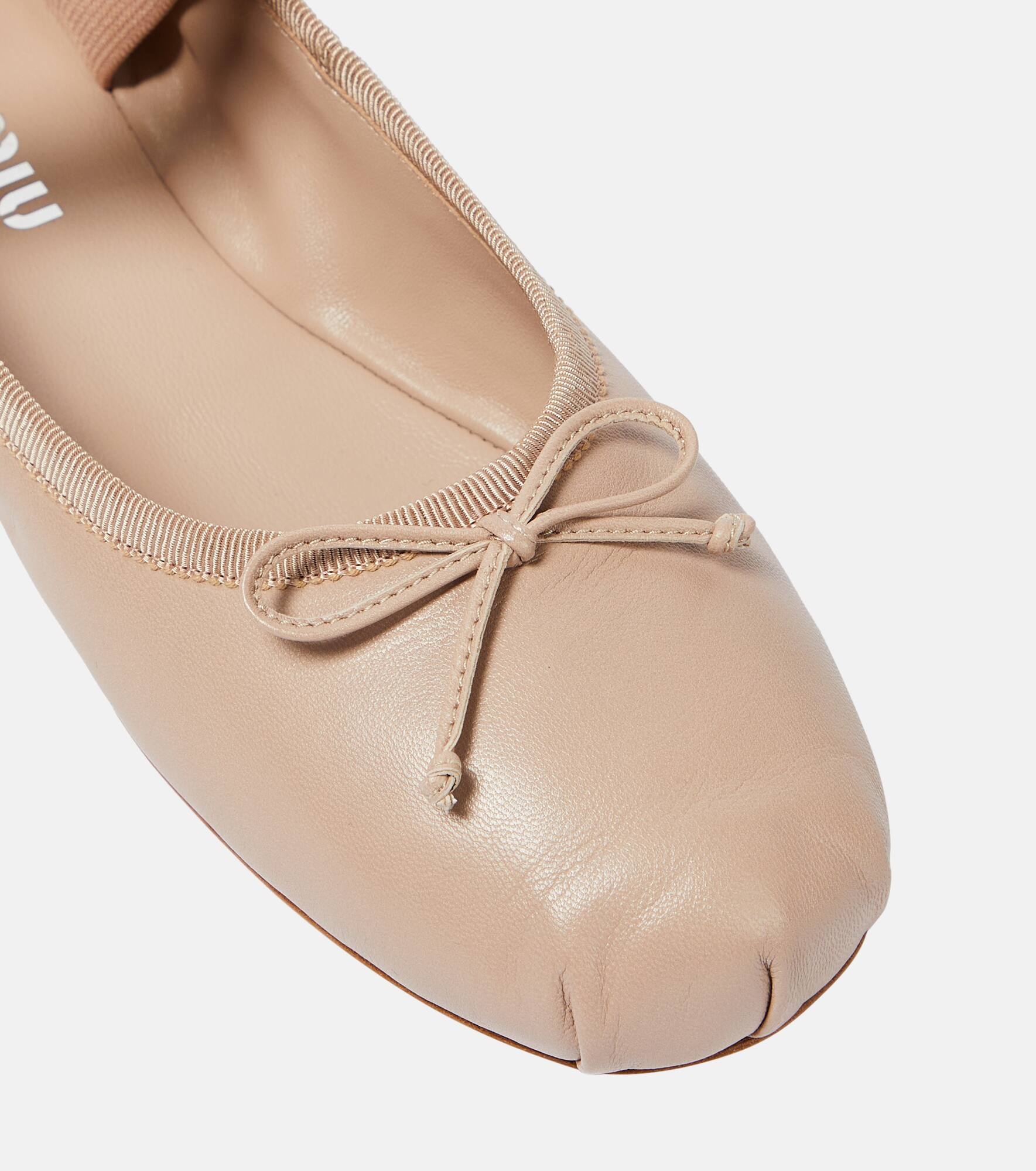 Logo leather ballet flats - 6