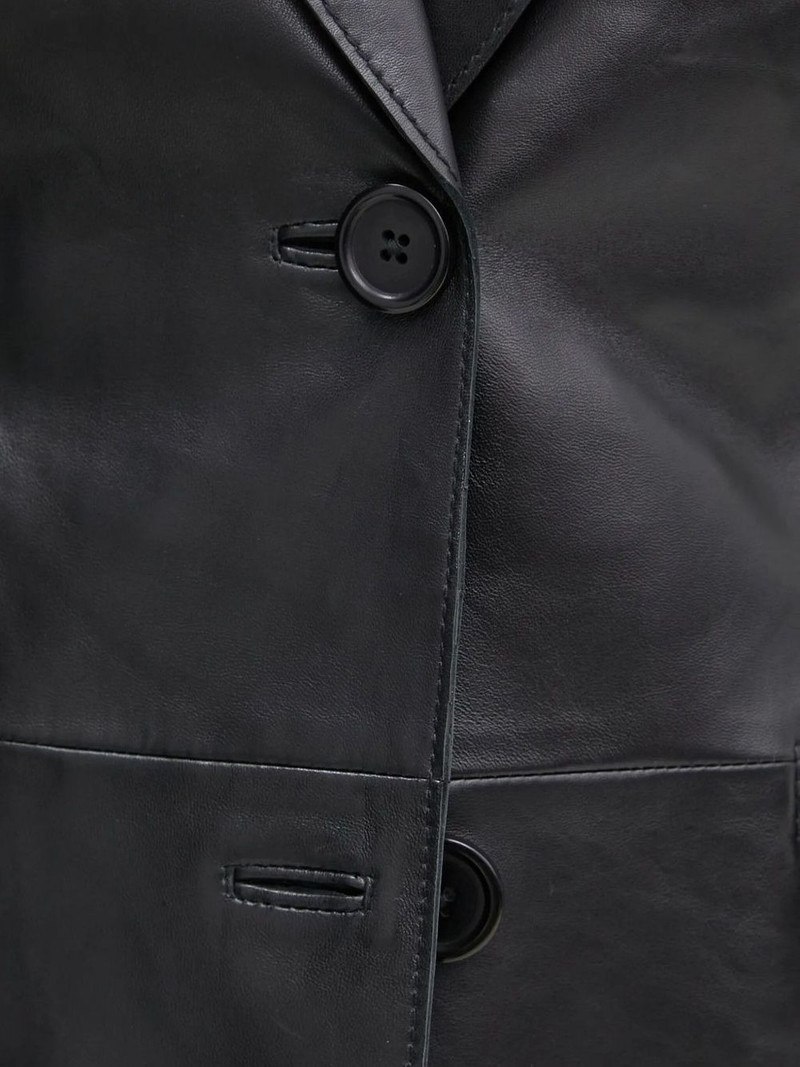 leather fitted blazer 4