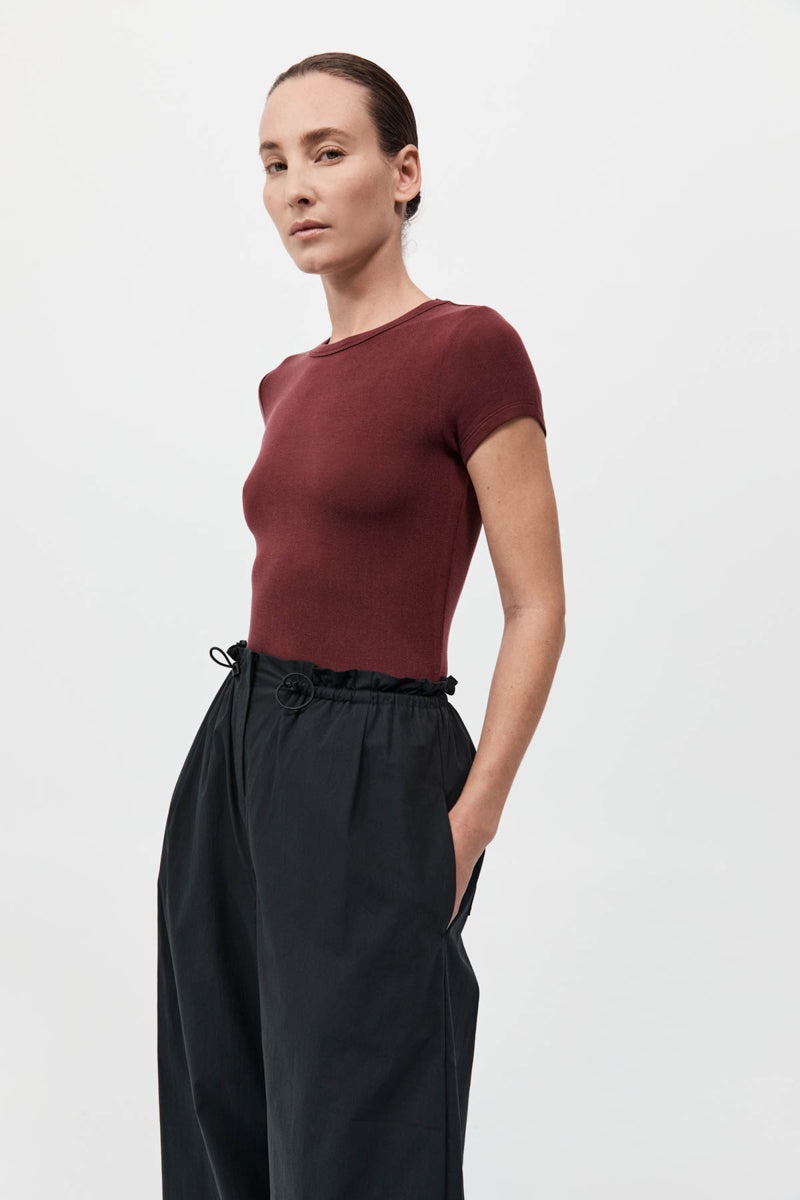 Jersey Baby Tee - Currant - 4