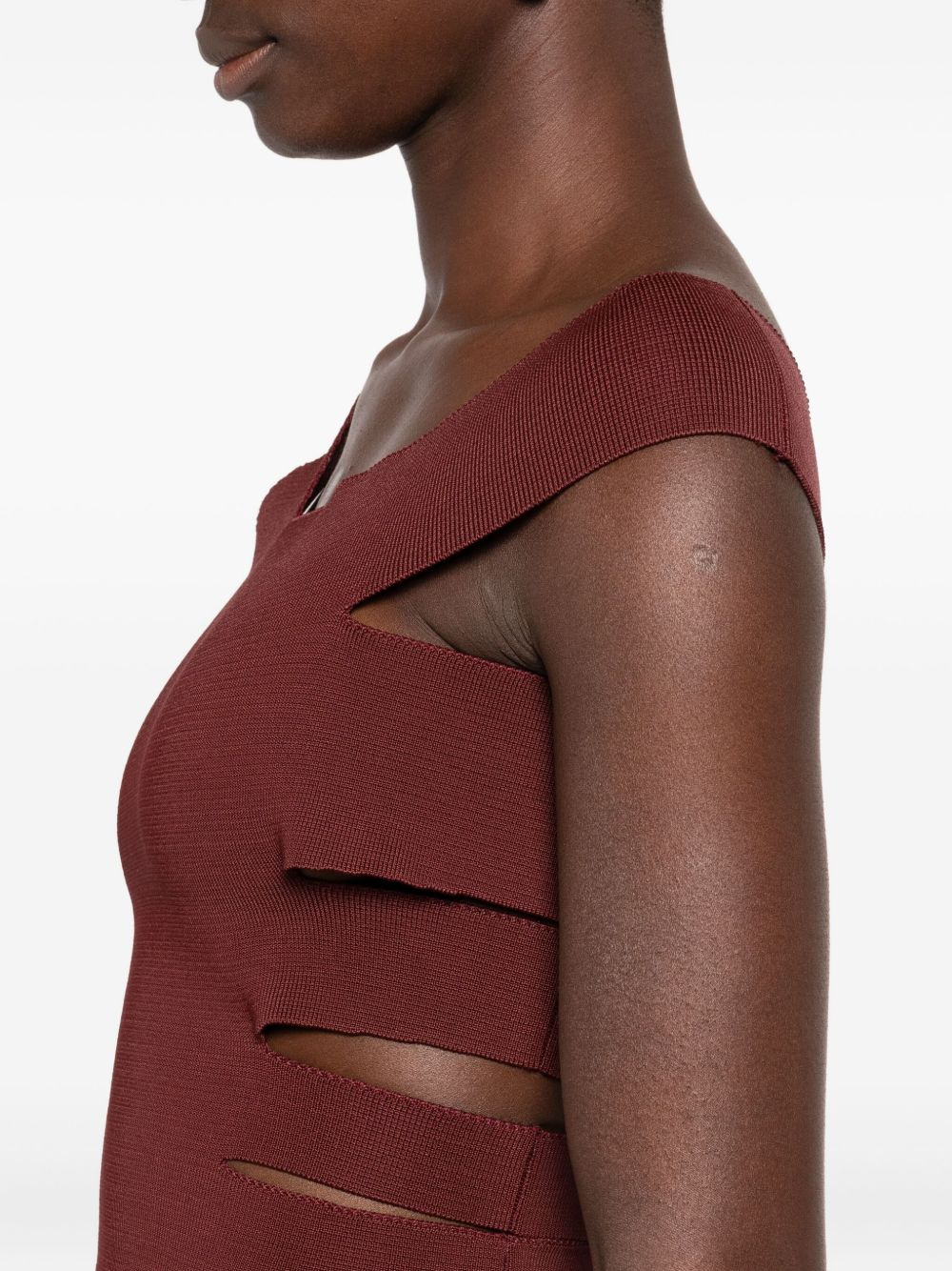 one-shoulder cut-out top - 5