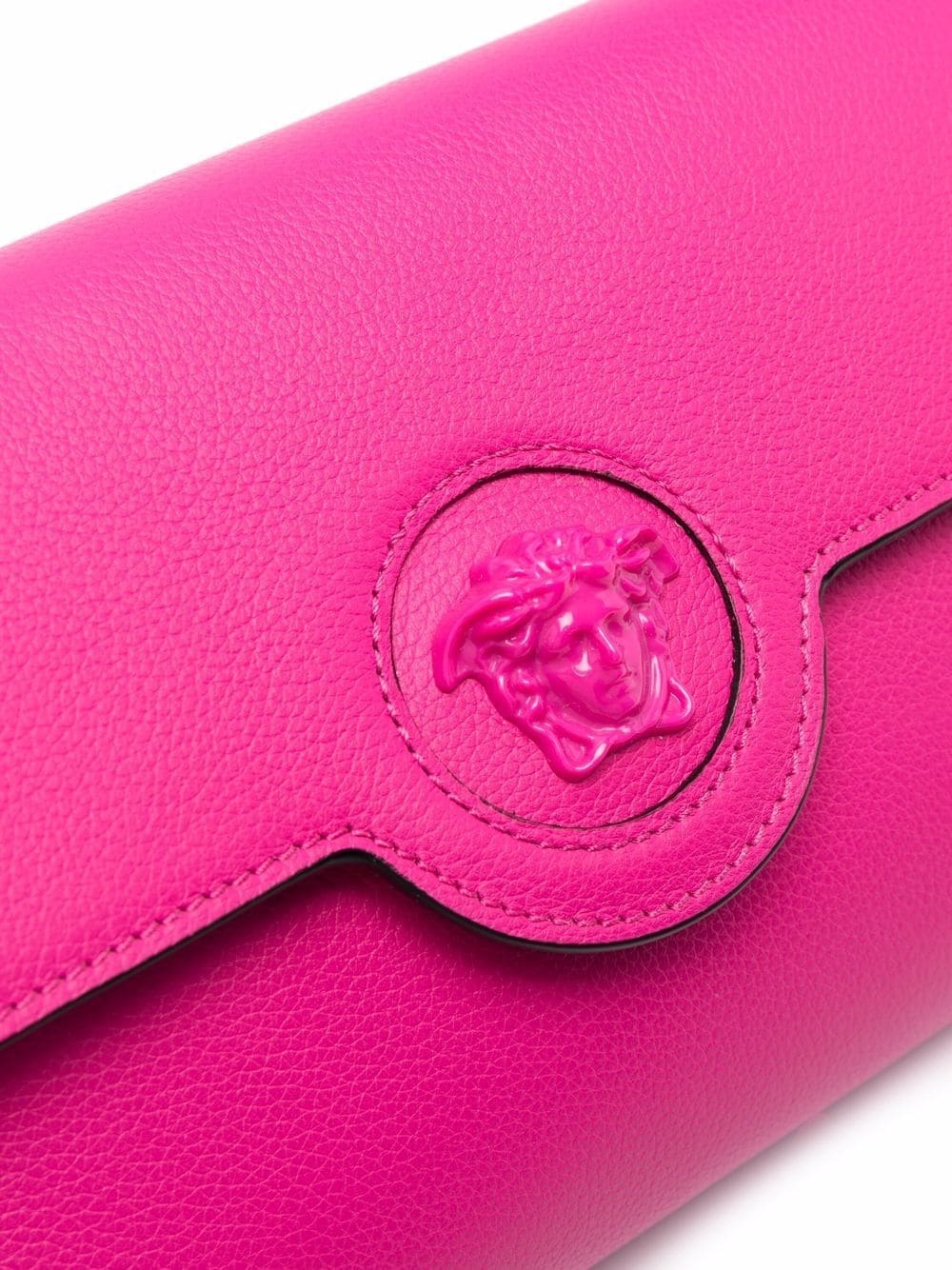 Medusa-plaque leather cardholder - 4