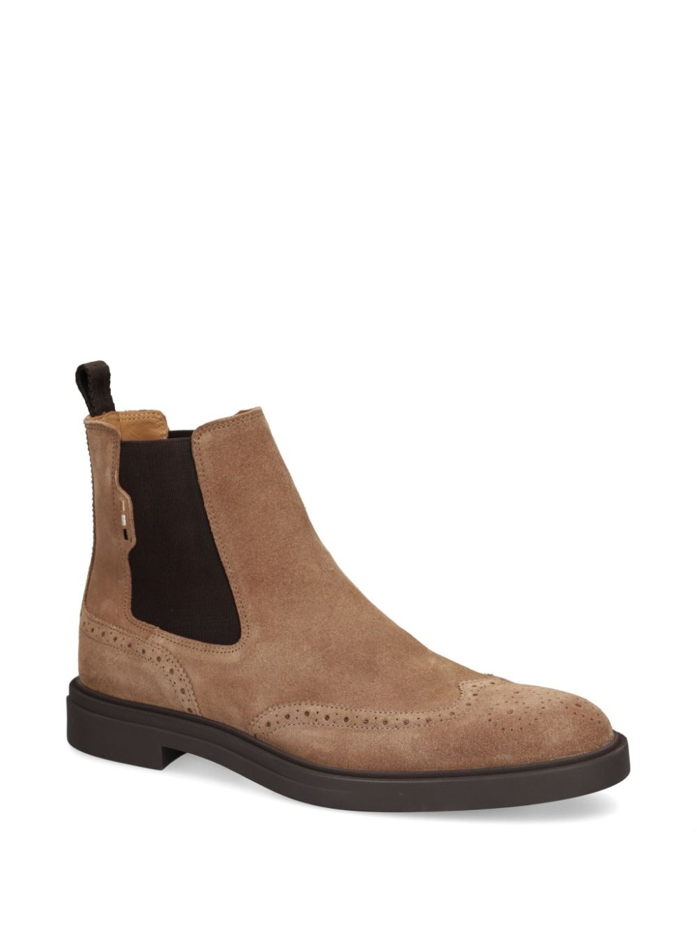 brogue-detail suede Chelsea boots - 2