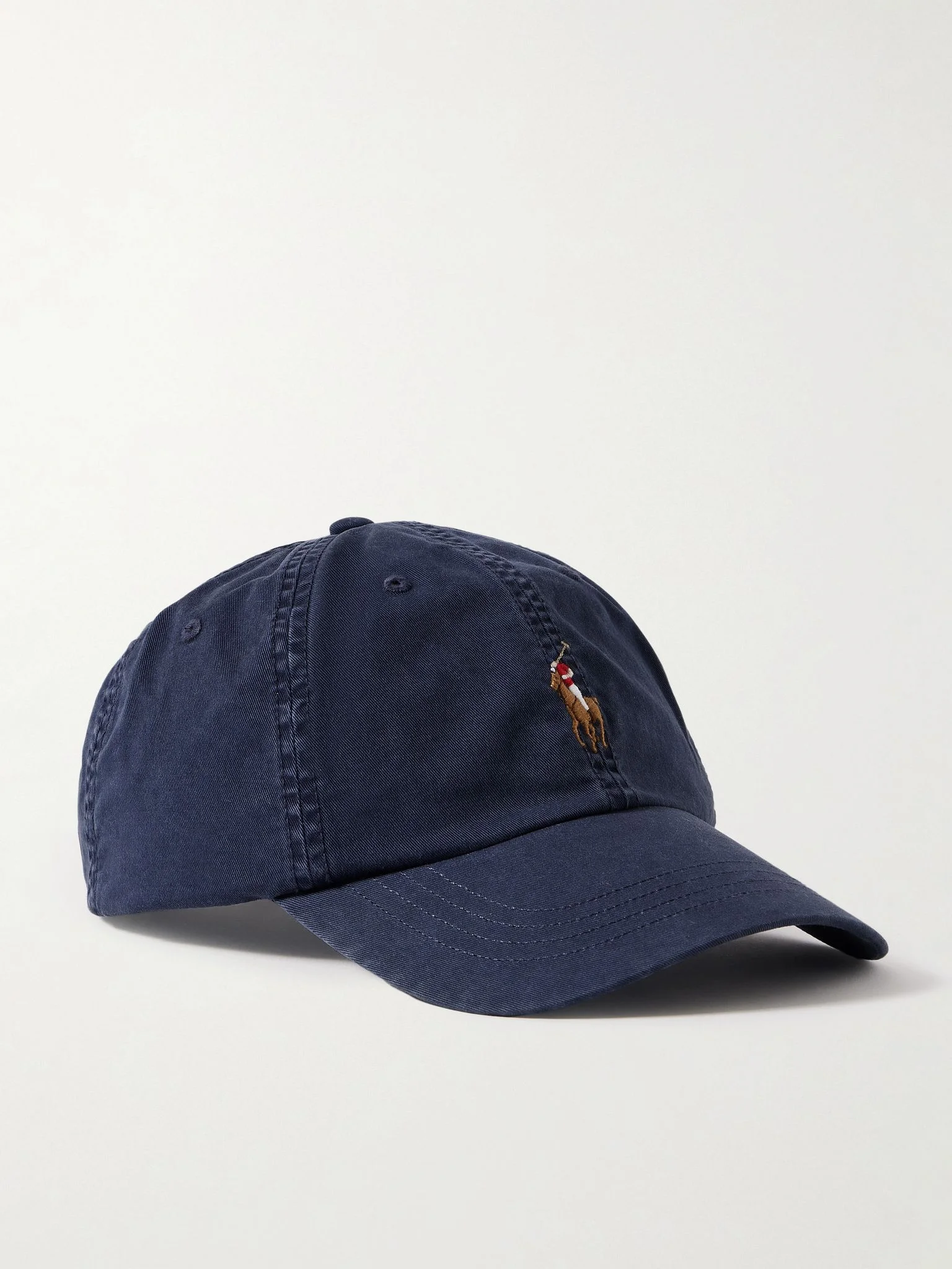 Logo-Embroidered Cotton-Blend Twill Baseball Cap Blue - 1