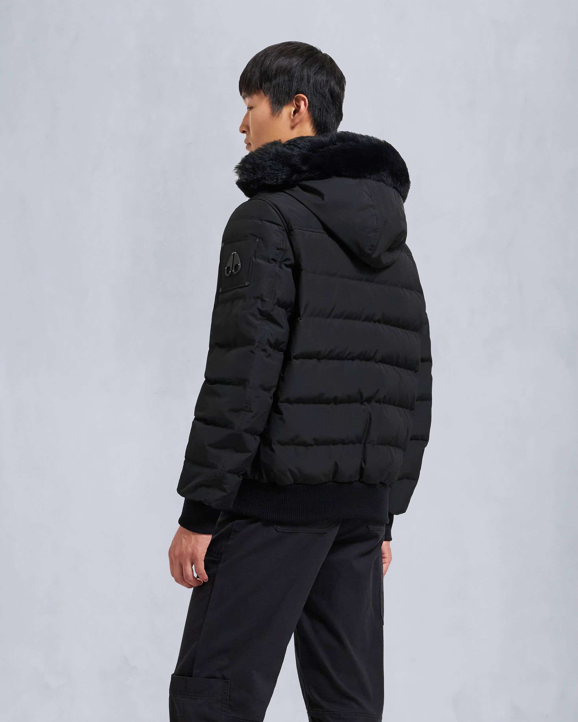 ONYX SCOTCHTOWN SHEARLING BOMBER JACKET - 4