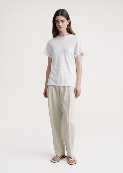 Totême Curved seam linen tee white outlook