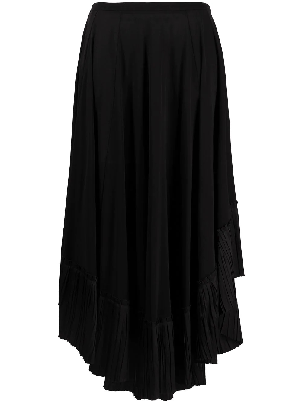 asymmetric draped skirt - 1