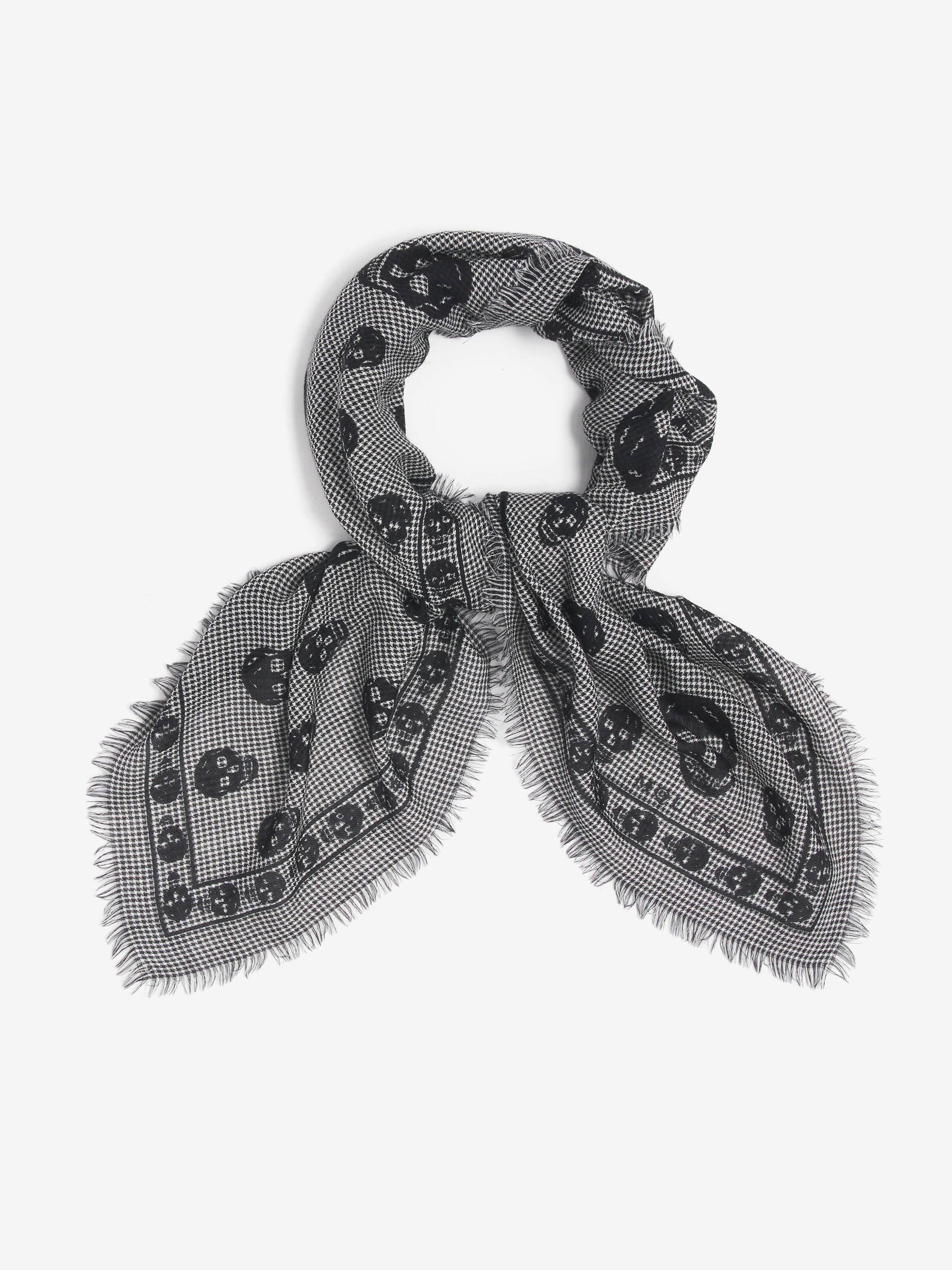 Houndstooth Skull Foulard - 3