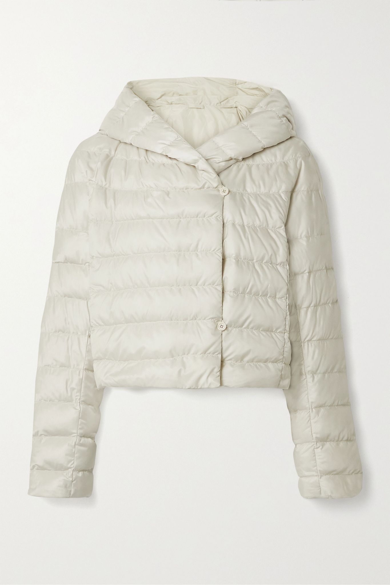 The Cube cropped hooded quilted shell down jacket - 1