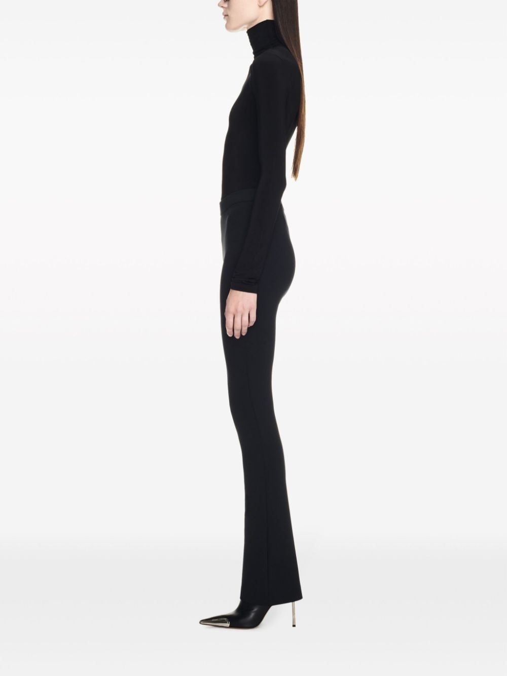 split-hem flared leggings - 3