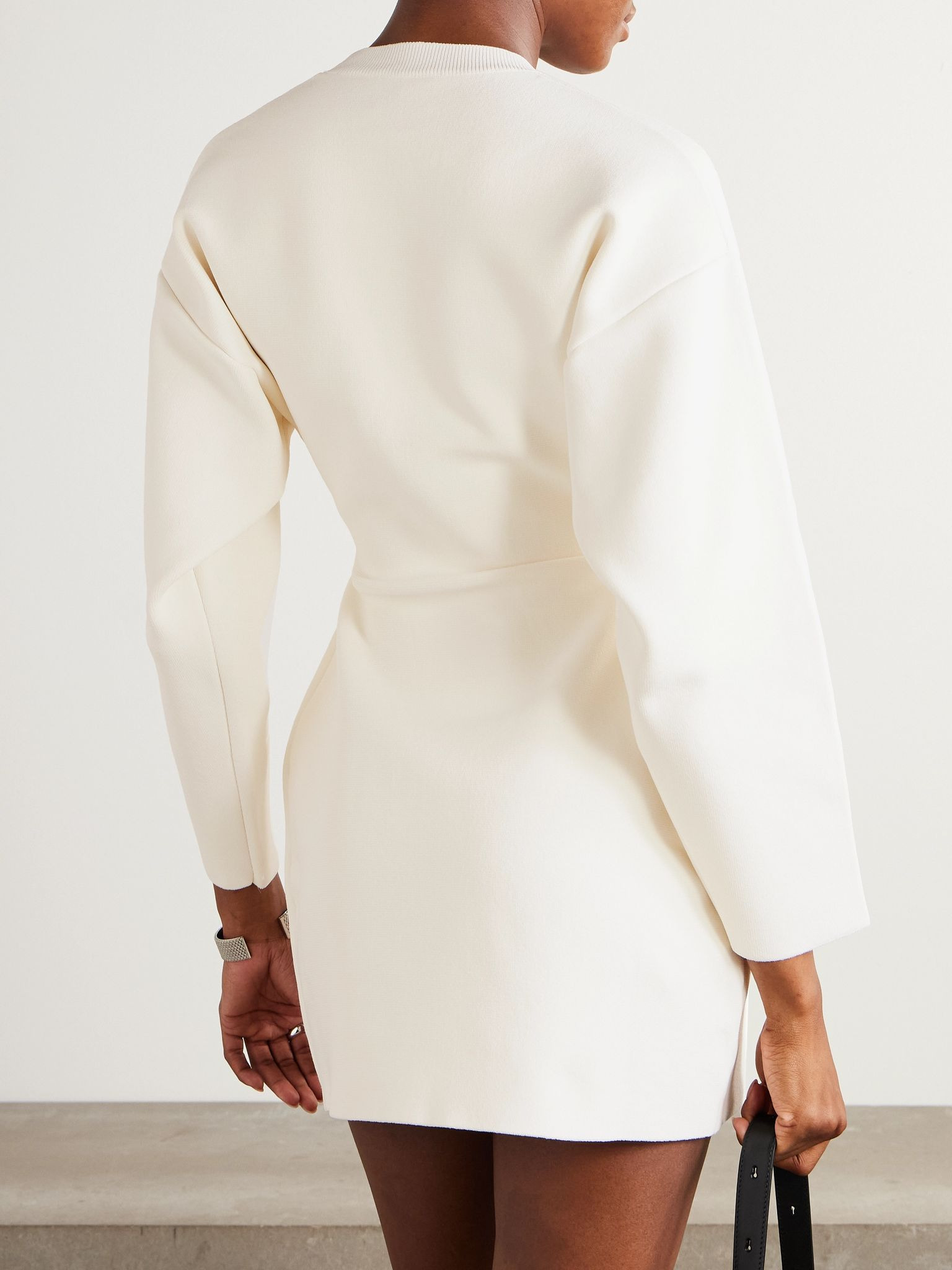 + RHW ponte mini dress Ivory - 3