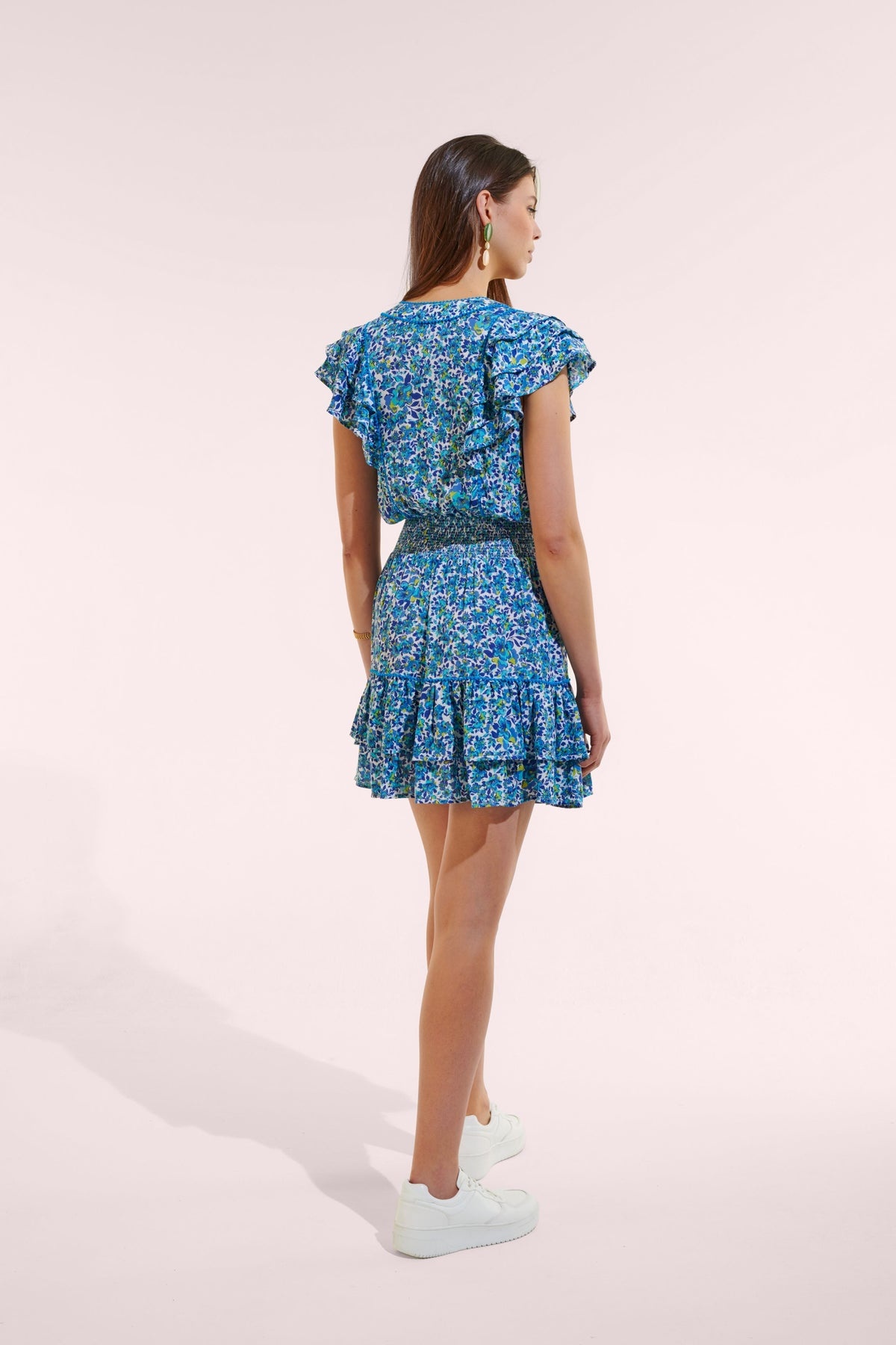 Mini Dress Camila - Blue Net - 4