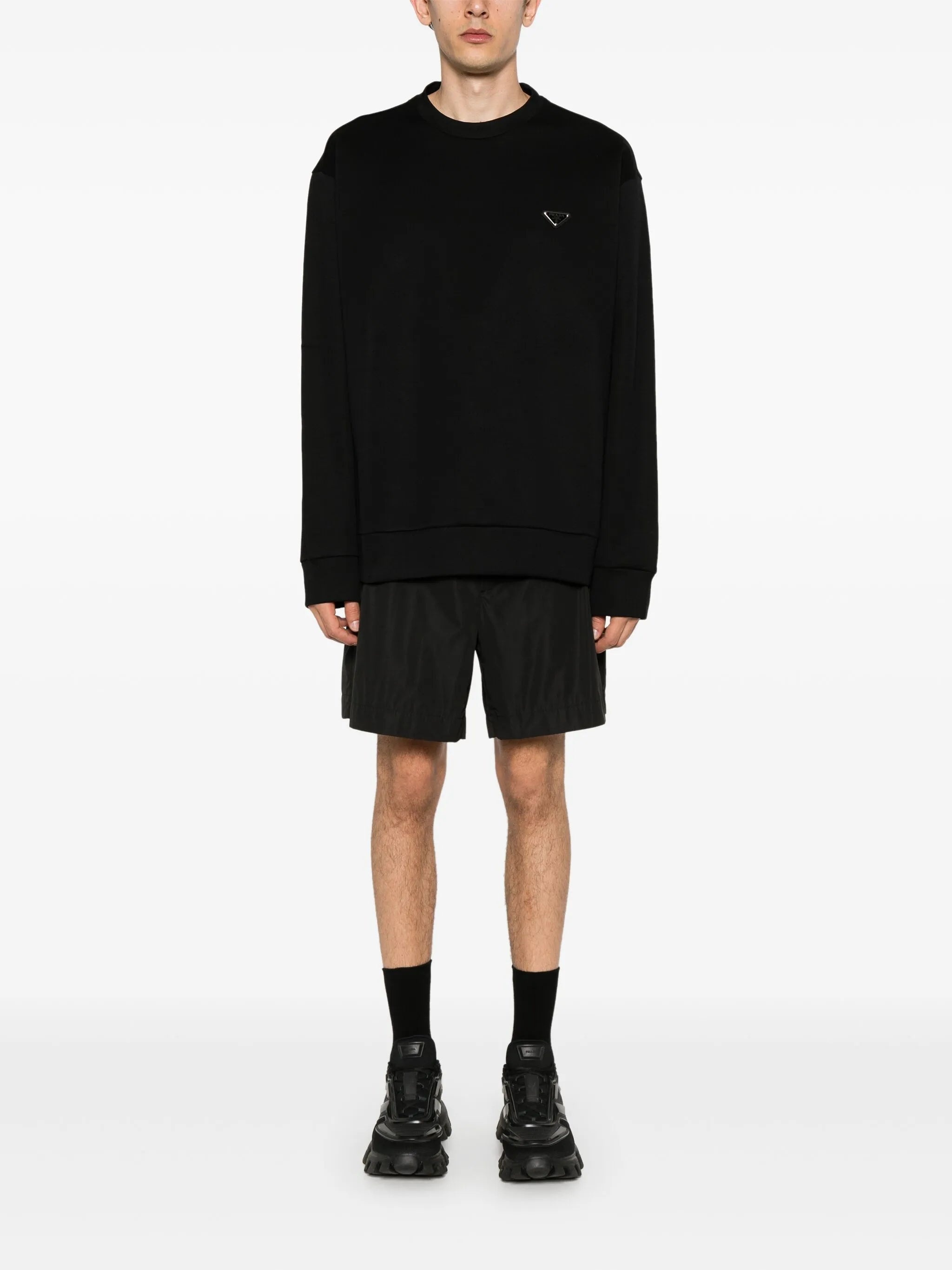 Triangle-logo Cotton Sweatshirt - 5