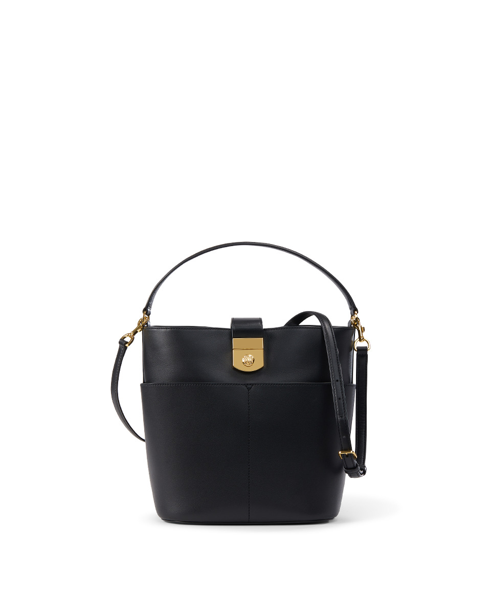 SMALL CREST LOCK BUCKET BAG - 8