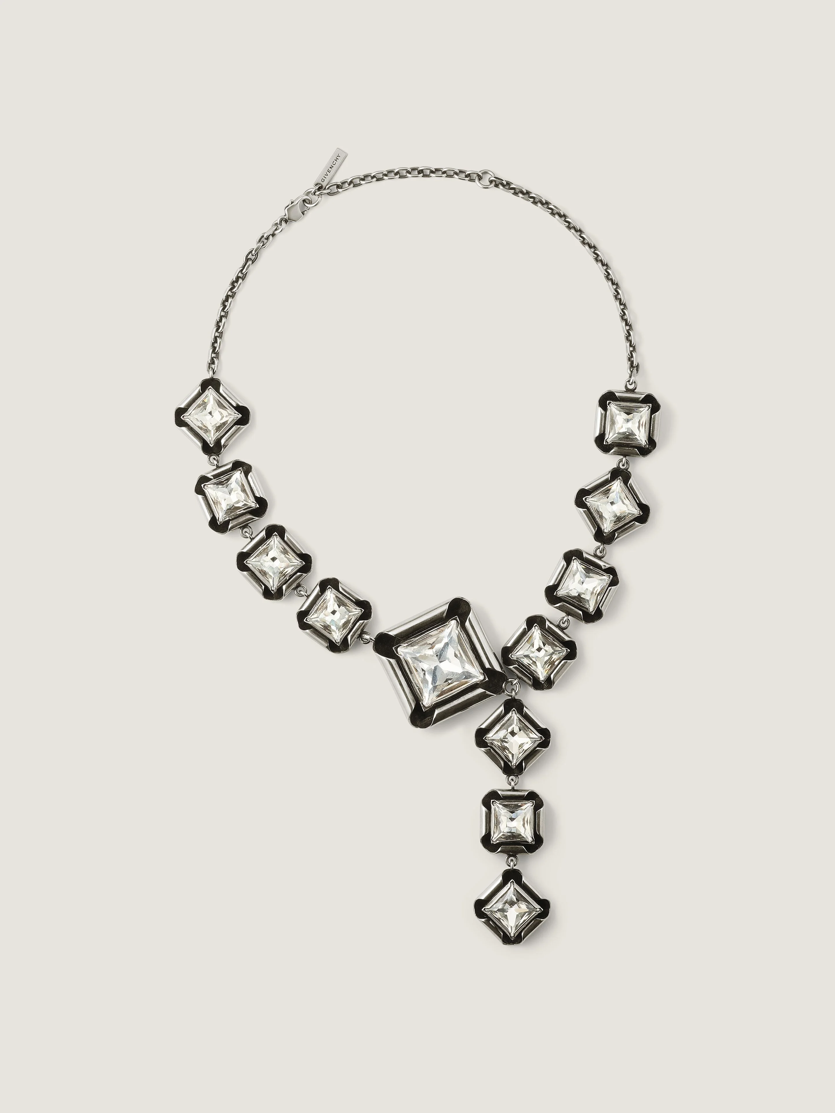 DECONSTRUCTED CRYSTALS NECKLACE IN METAL AND CRYSTALS - 1