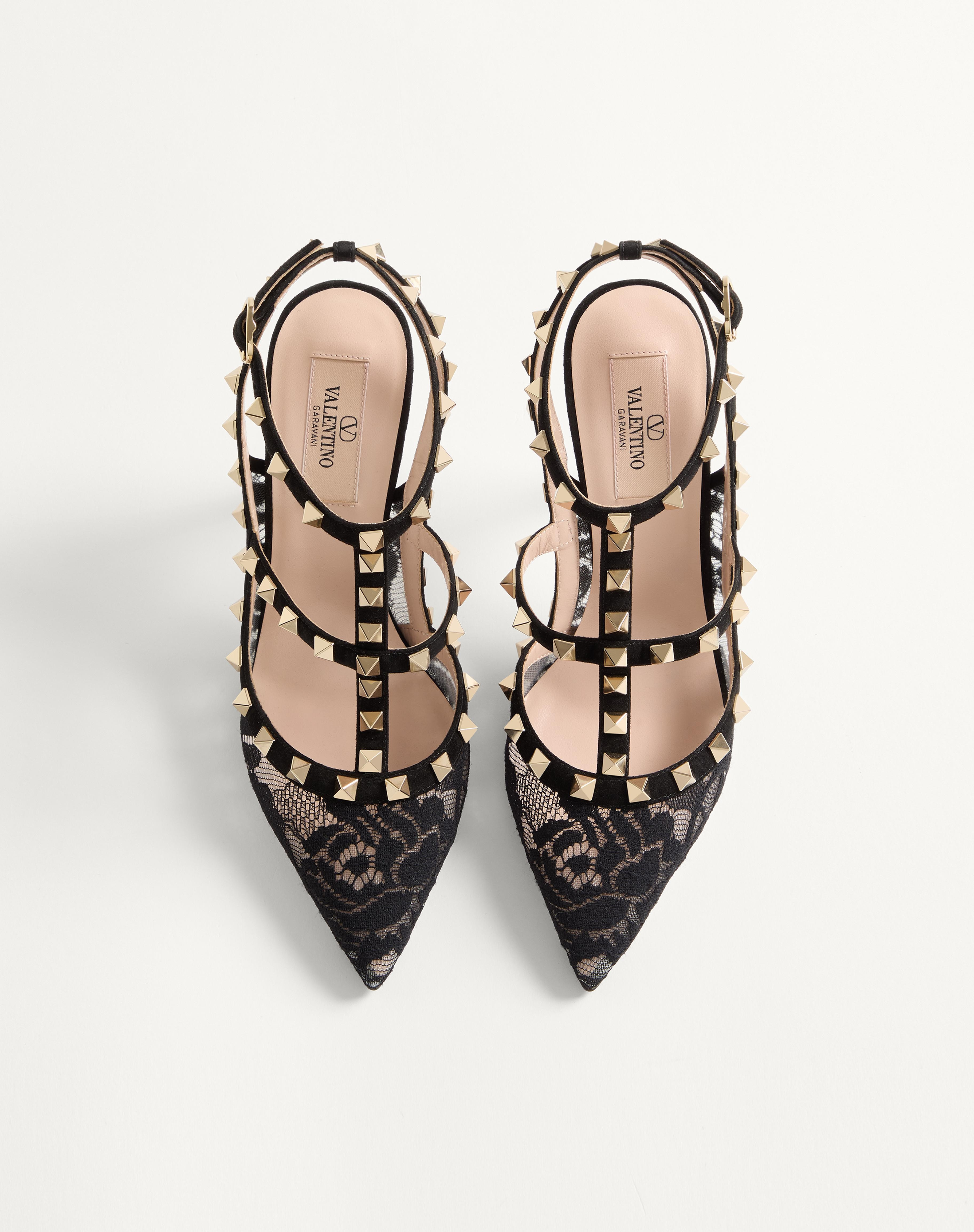 ROCKSTUD LACE PUMP WITH STRAPS 100MM - 4