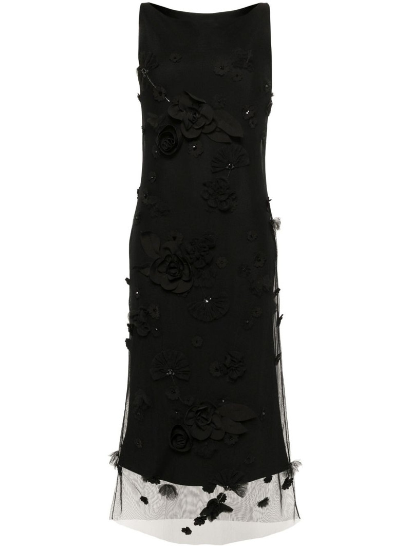 floral-appliqué dress 1