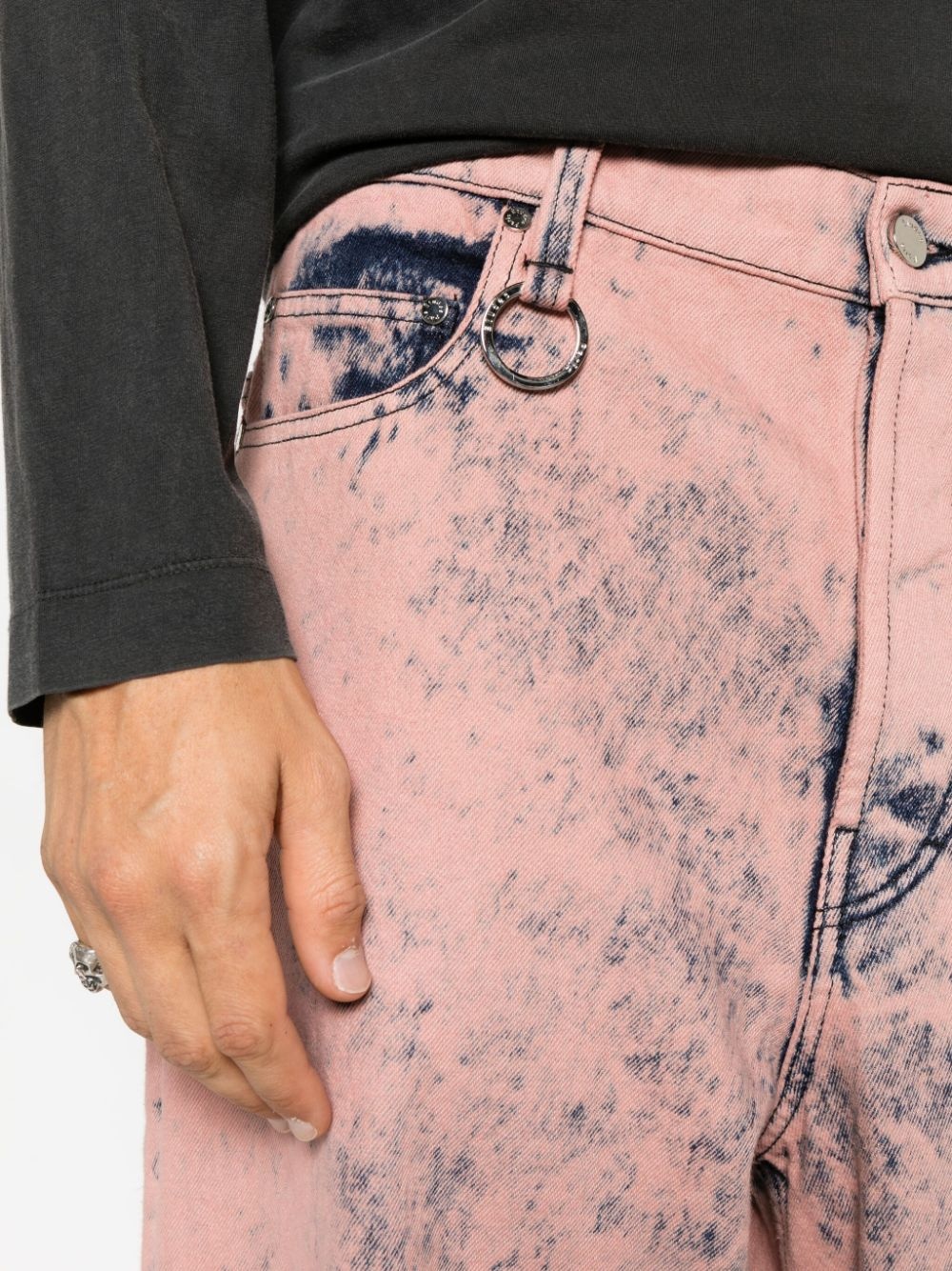 District Overdyed mid-rise wide-leg jeans - 5