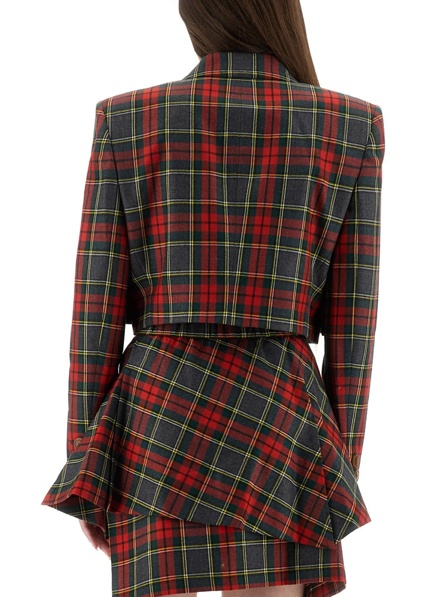 Tartan Cropped Jacket - 3