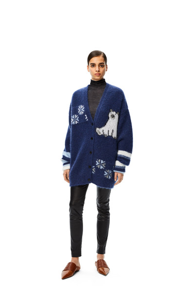 Loewe Oversize bear cardigan in mohair outlook