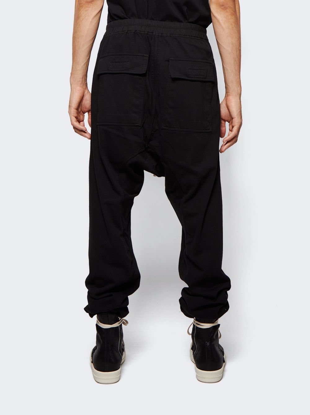 Drawstring Cargo Pants Black - 6