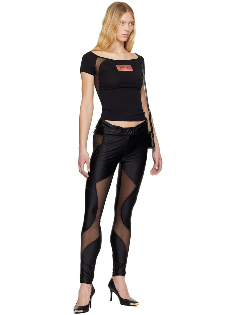 VERSACE JEANS COUTURE Black Logo Patch T-shirt outlook