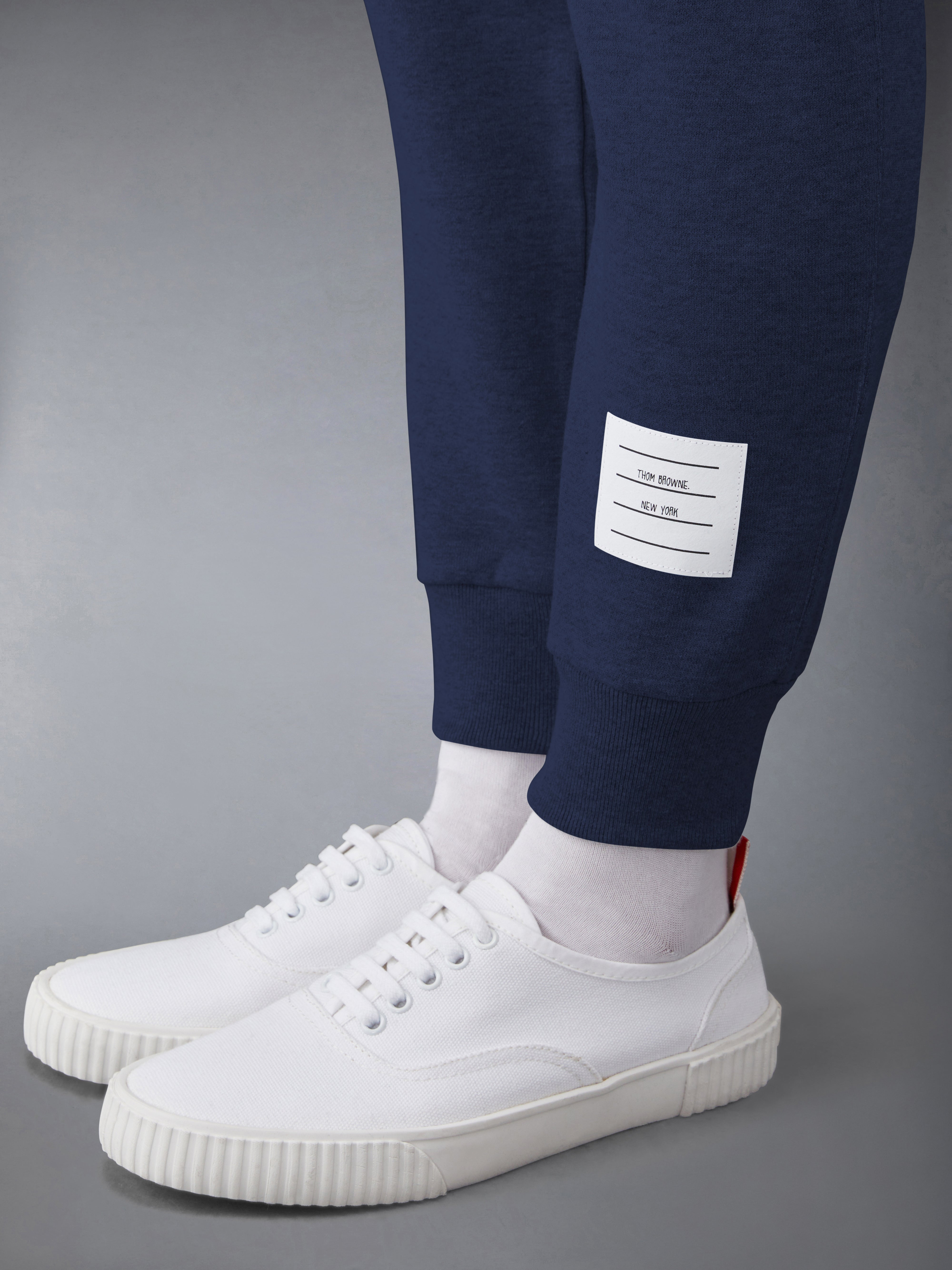 Navy Cotton Loopback Knit Engineered 4-bar Classic Sweatpant - 5