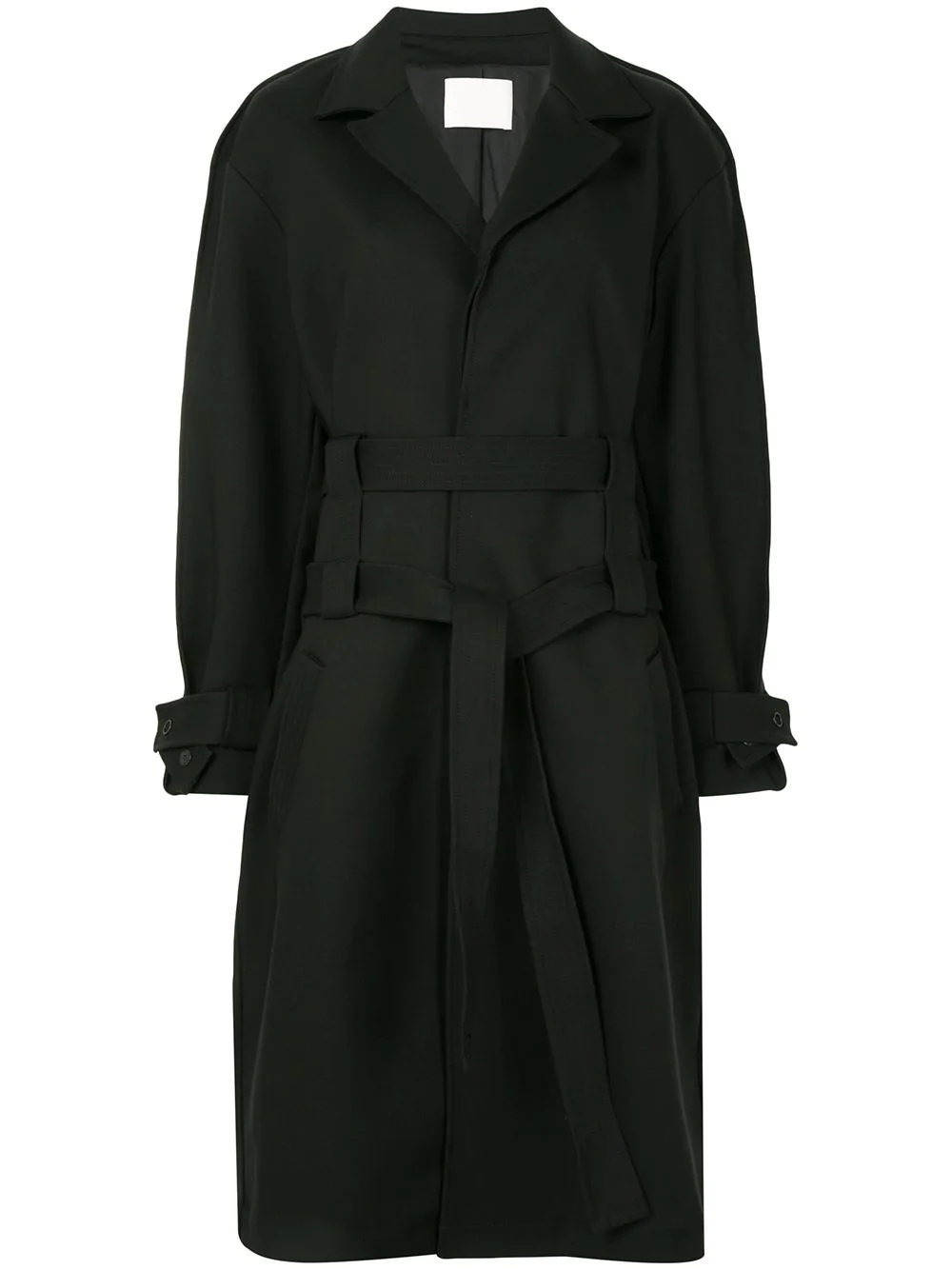 double belt trench coat - 1