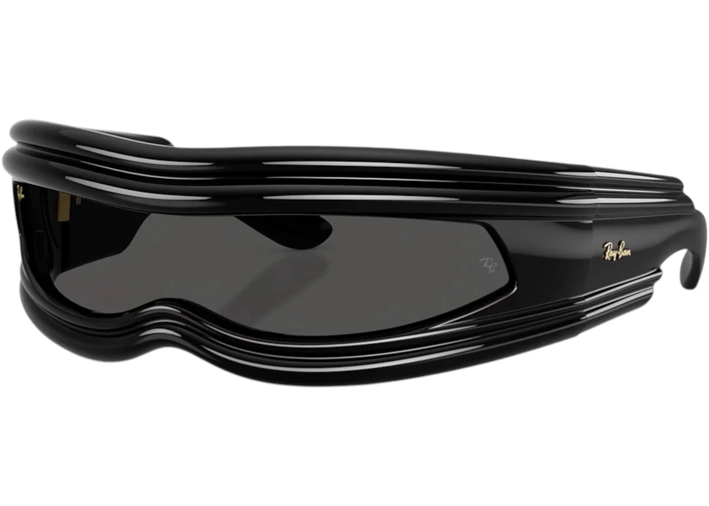 Ray-Ban x A$AP Ultra Wrap 001 Next Generation Collection Sunglasses Polished Black Ultra Black (RB49 - 1