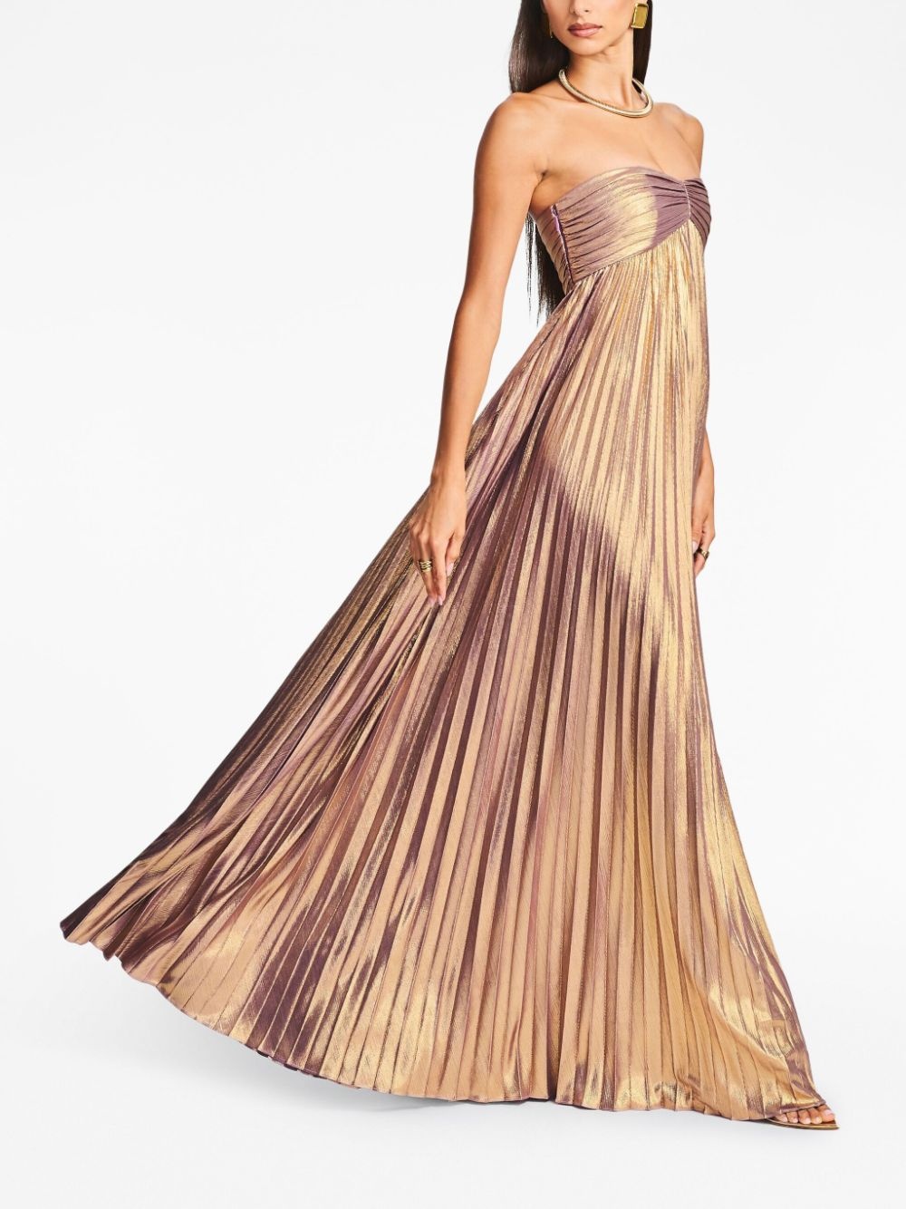 Lyanna metallic-finish dress - 3