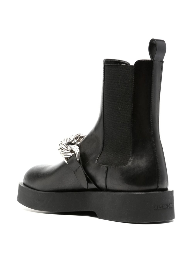 chain-link ankle leather boots 3