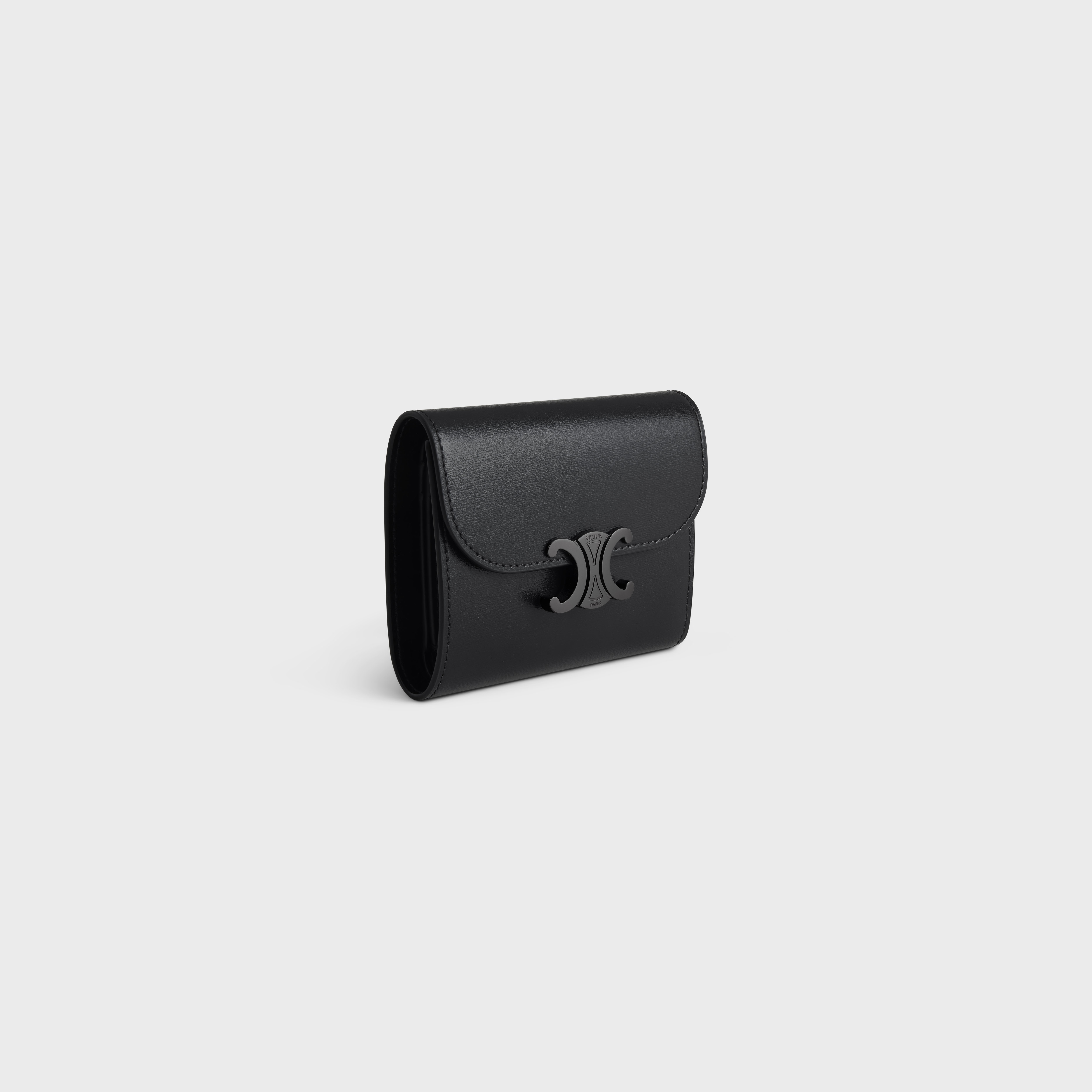 Small Flap Wallet TRIOMPHE in Shiny calfskin - 2