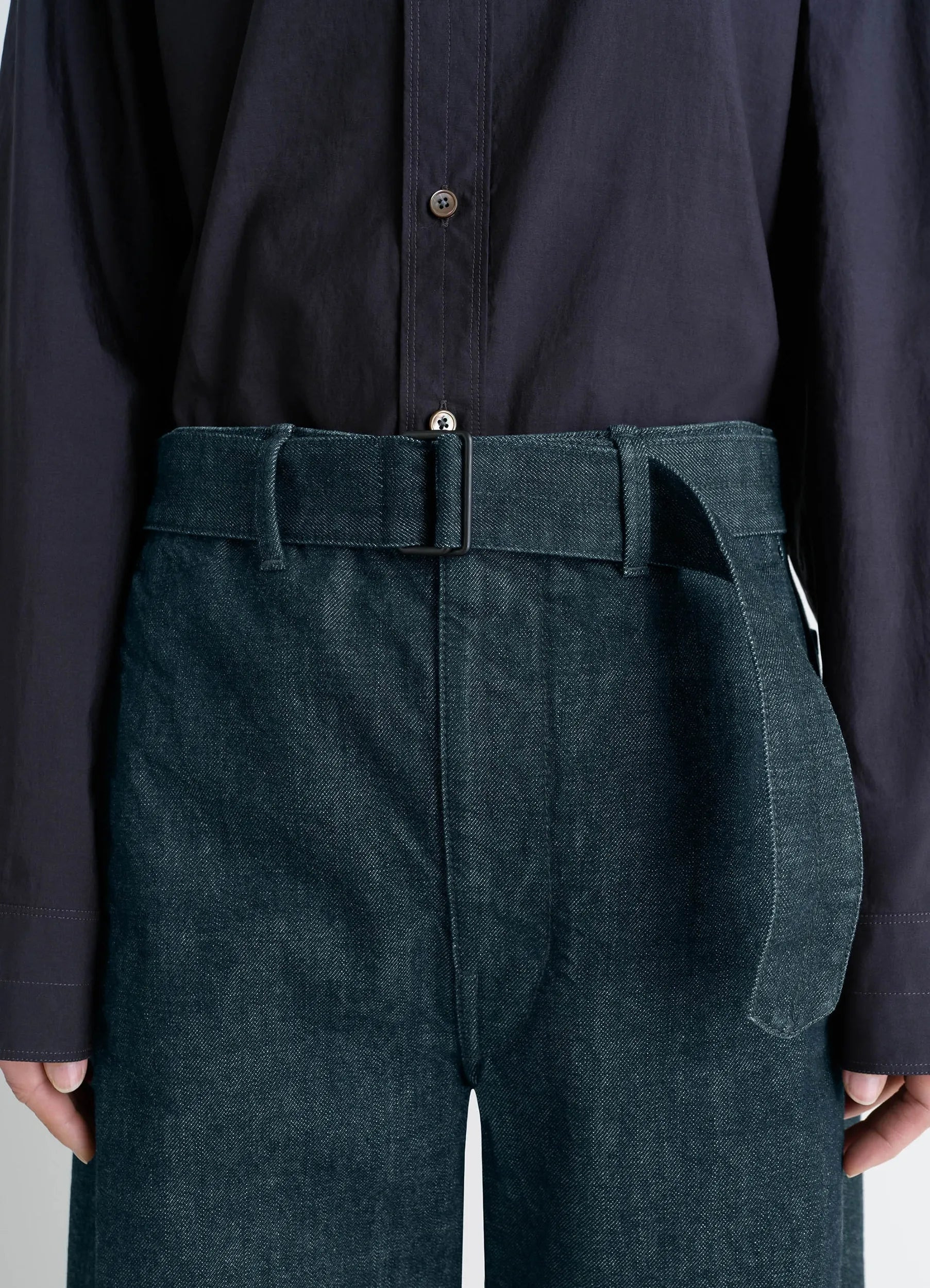 TWISTED BELTED PANTS - 5