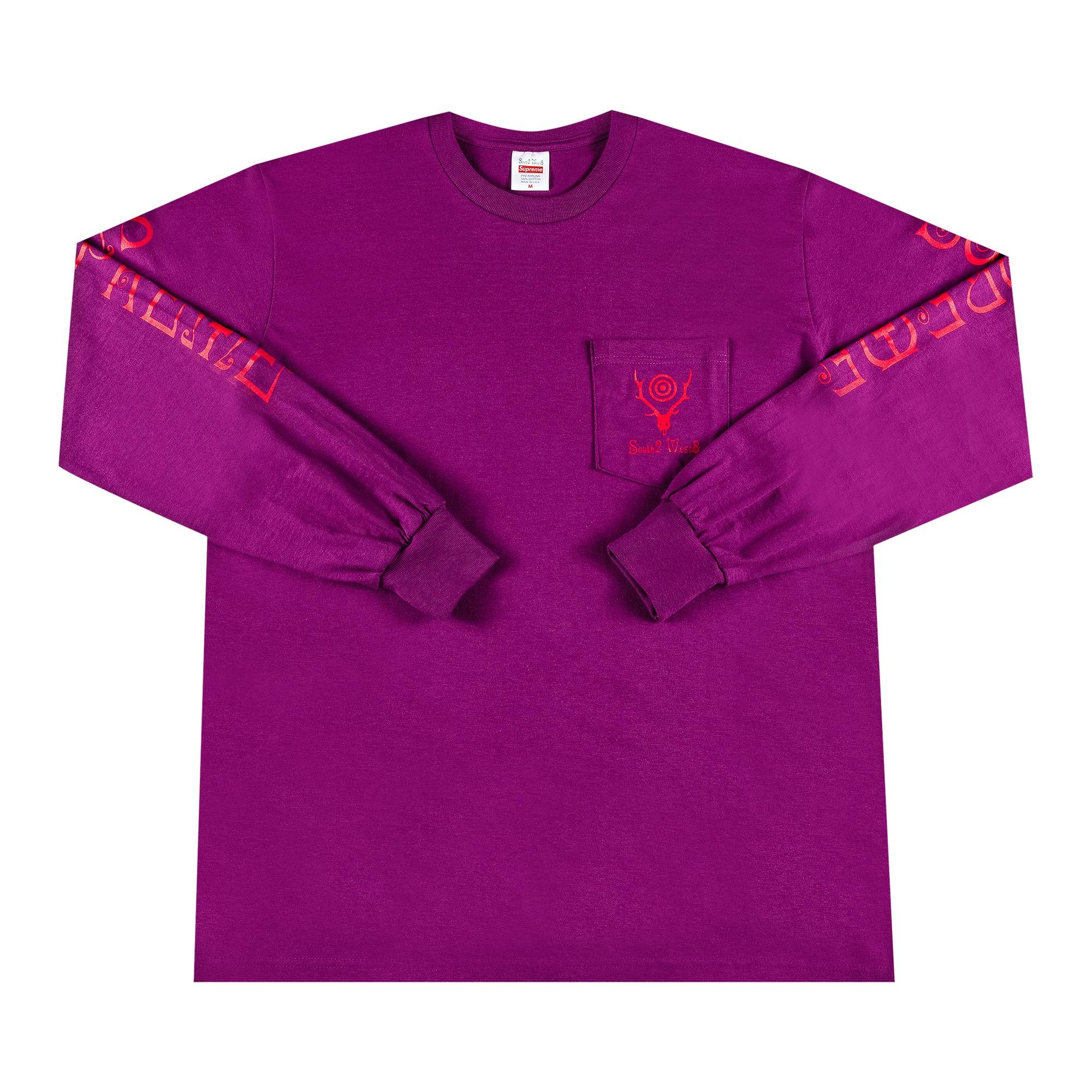 Supreme x SOUTH2 WEST8 Long-Sleeve Pocket Tee 'Purple' - 1