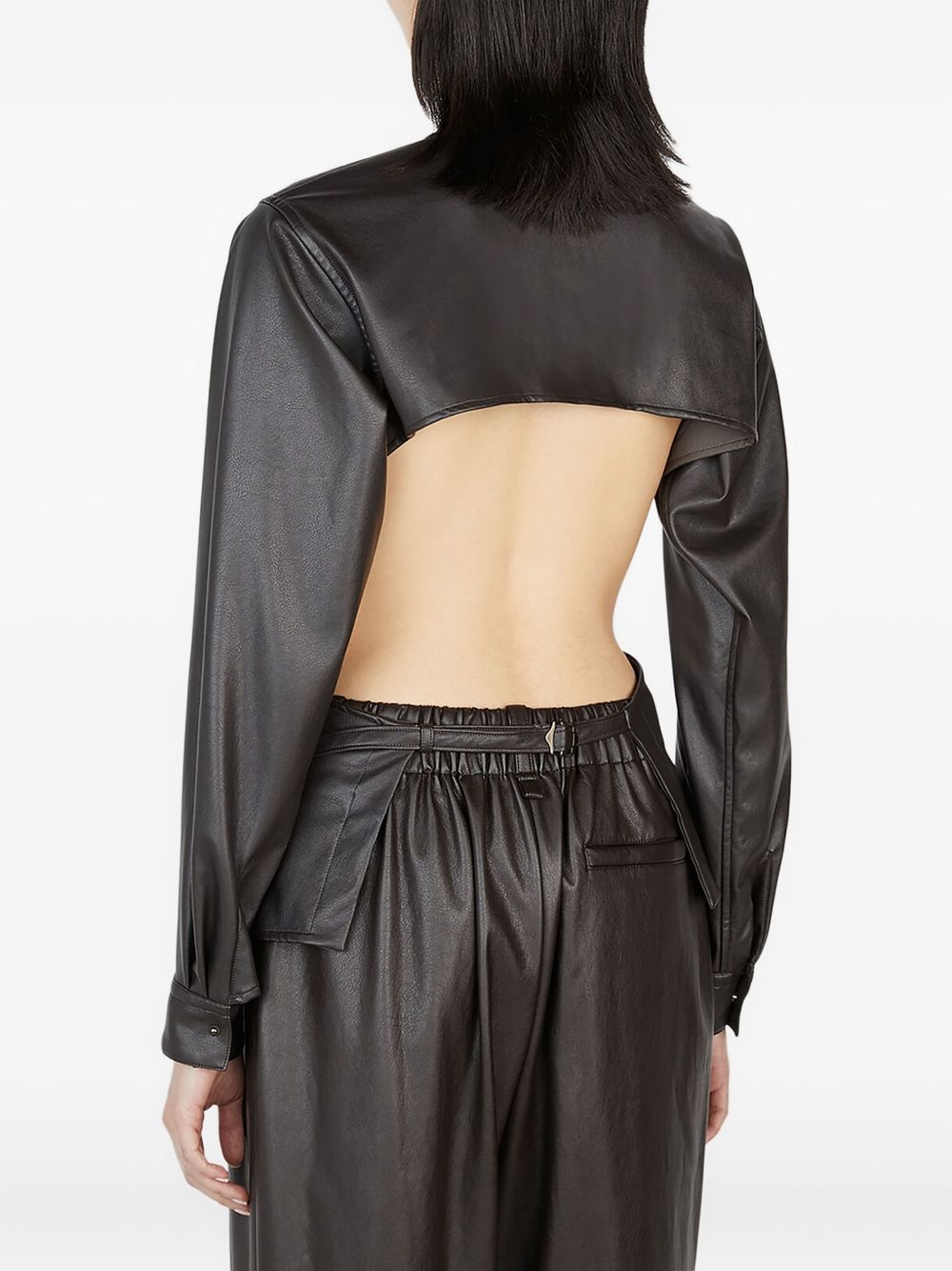 cut-out long-sleeve blouse - 4