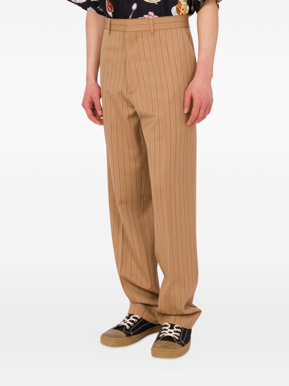 pinstriped tailored trousers - 3