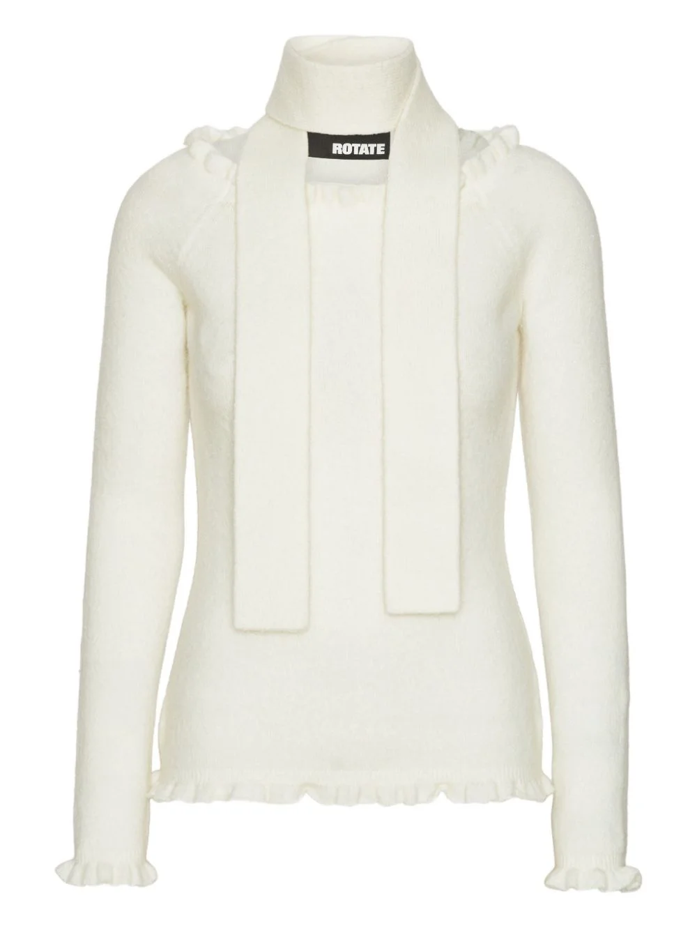 ruffled-detail off-shoulder top - 1