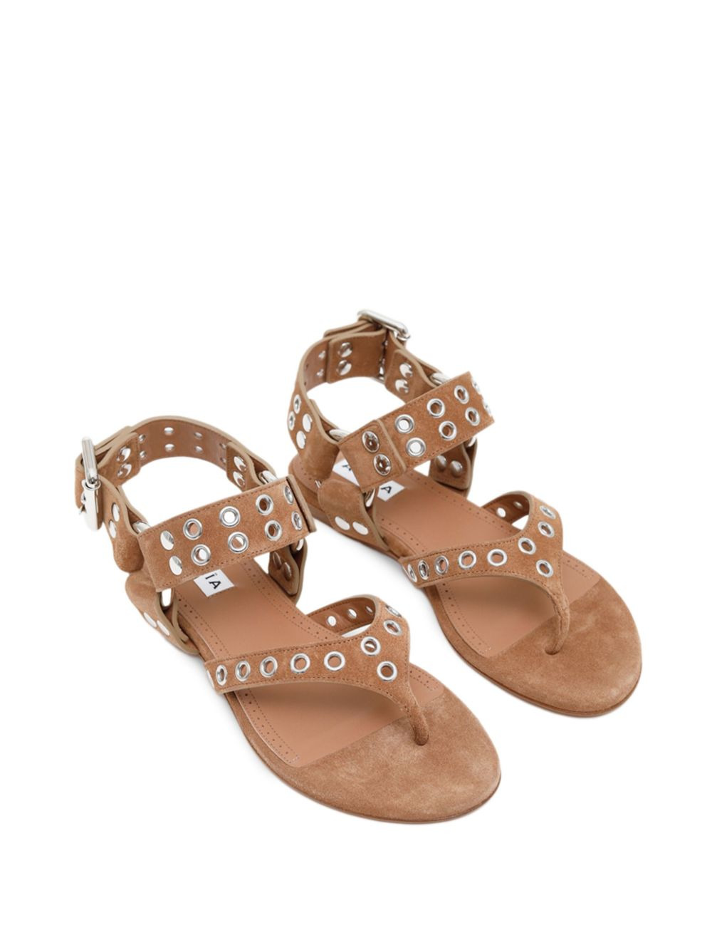 buckle-fastening eyelet sandals - 2