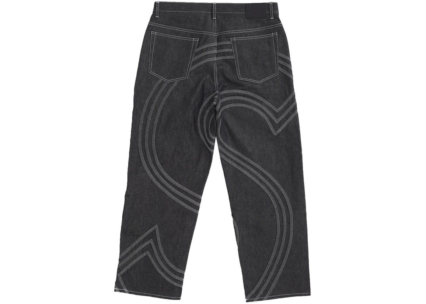 Supreme S Logo Rigid Baggy Jean Black - 2