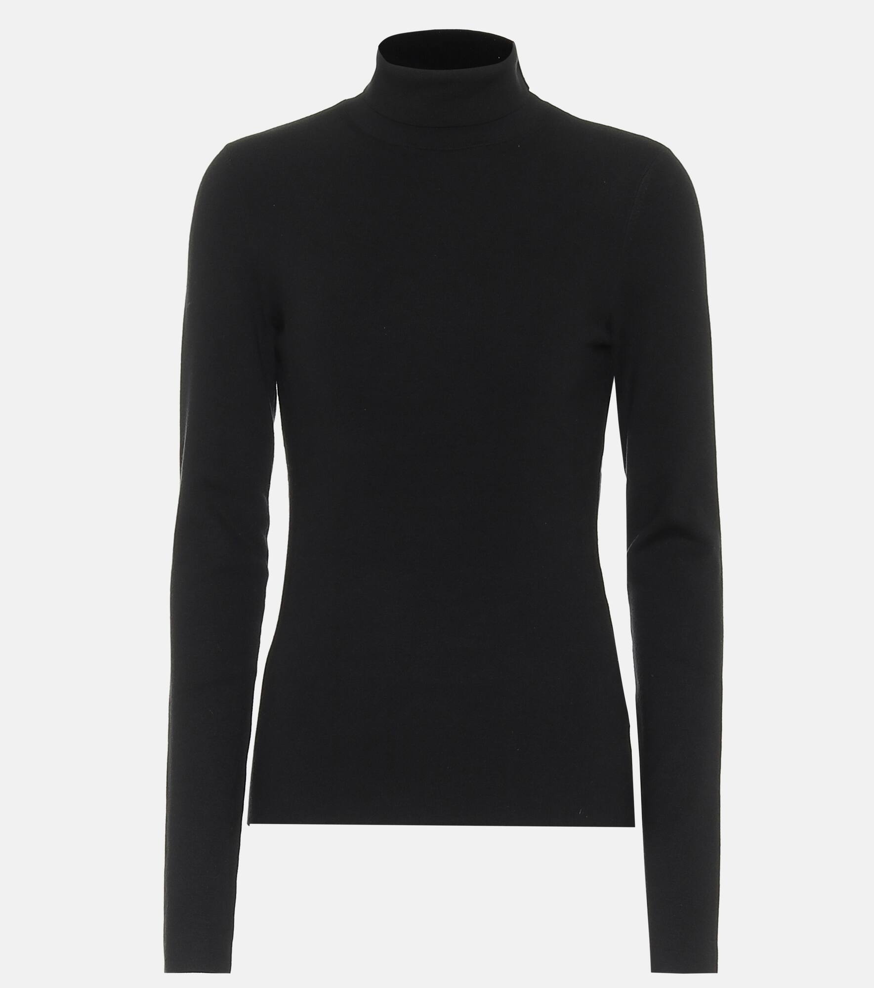 Stretch-silk turtleneck sweater - 1