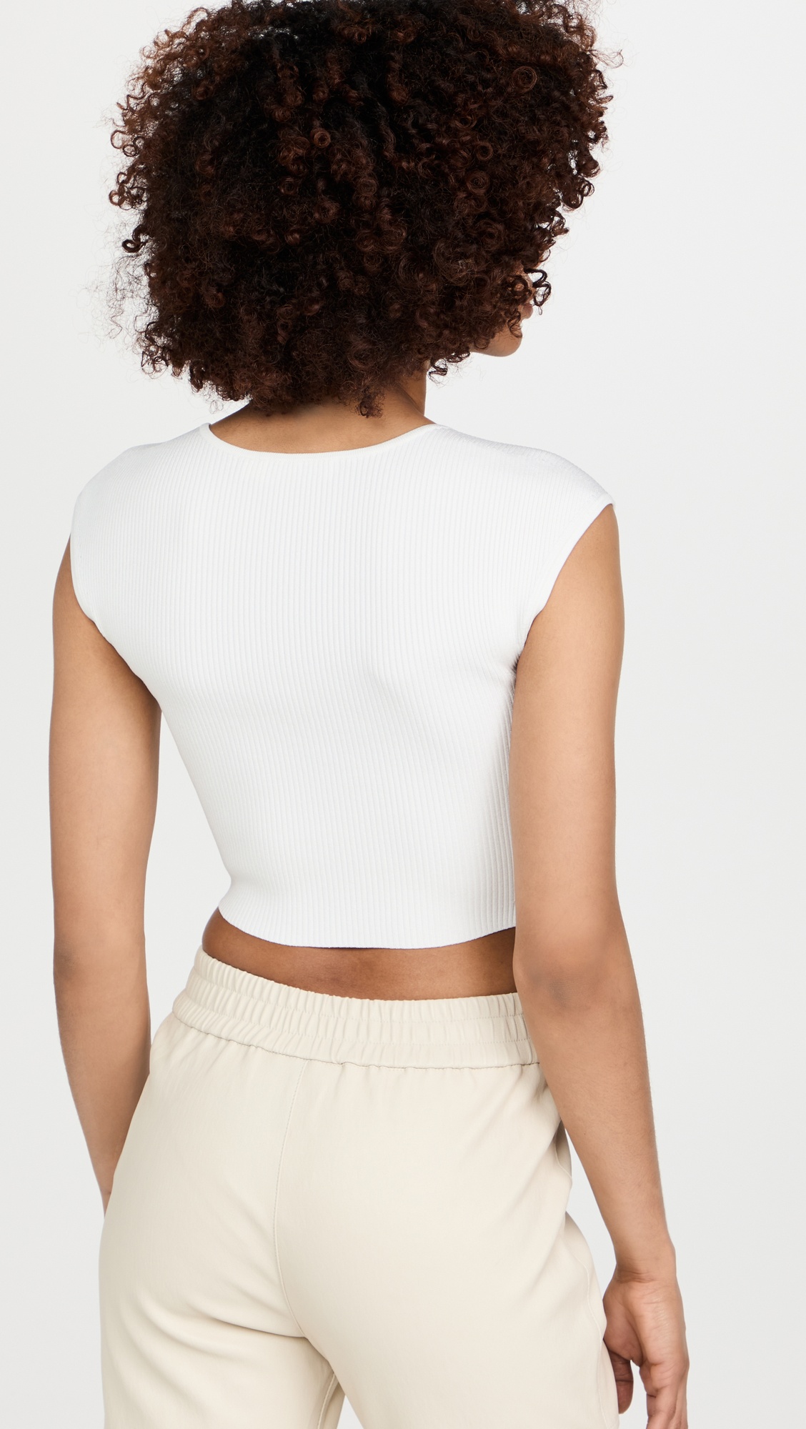 Abia Compact Rib Cropped Tee - 2